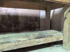 Wooden work bench - contents not included