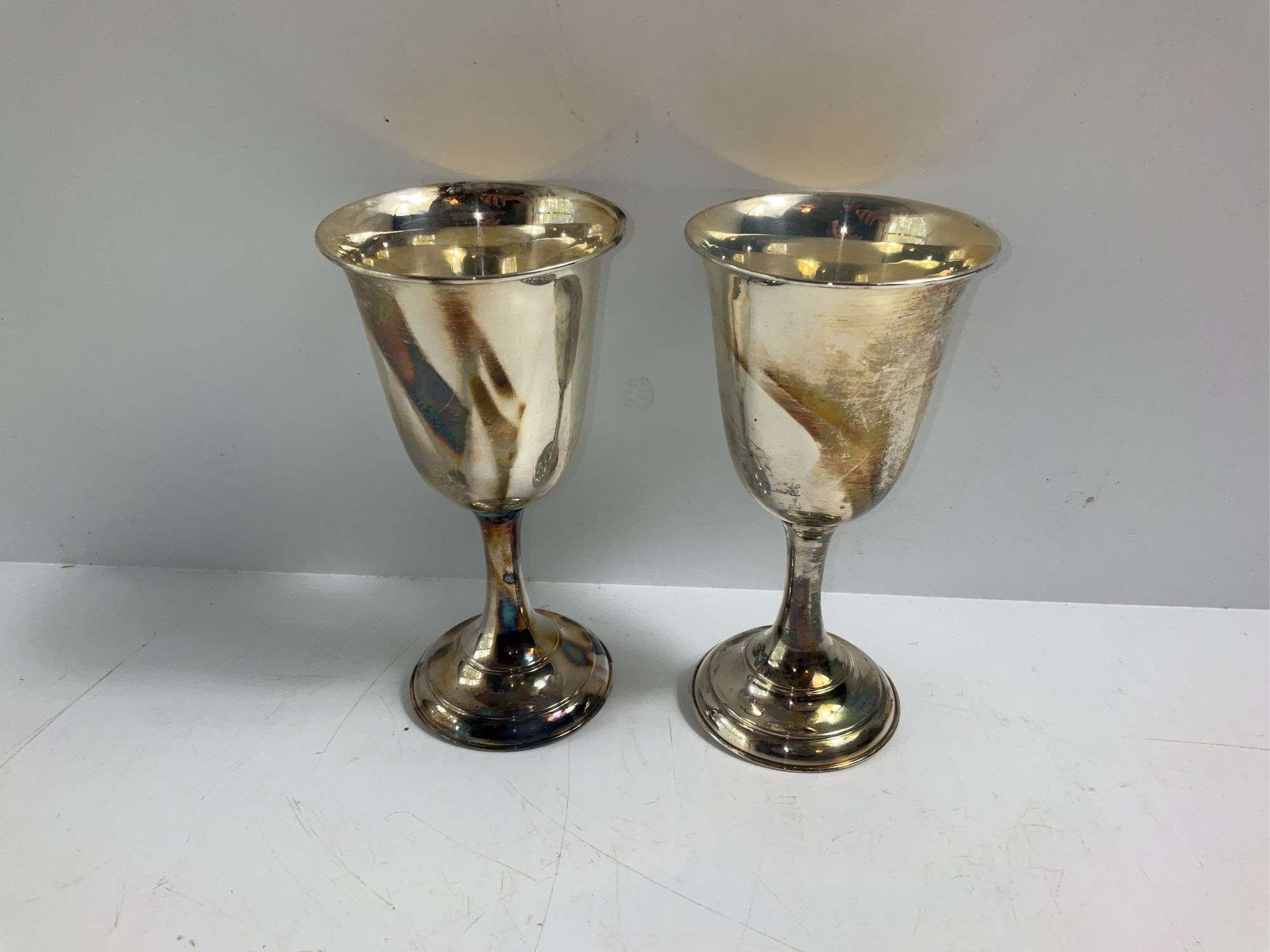 Mgoblets 2 Sterling Silver Goblets - Kaufman Realty & Auctions