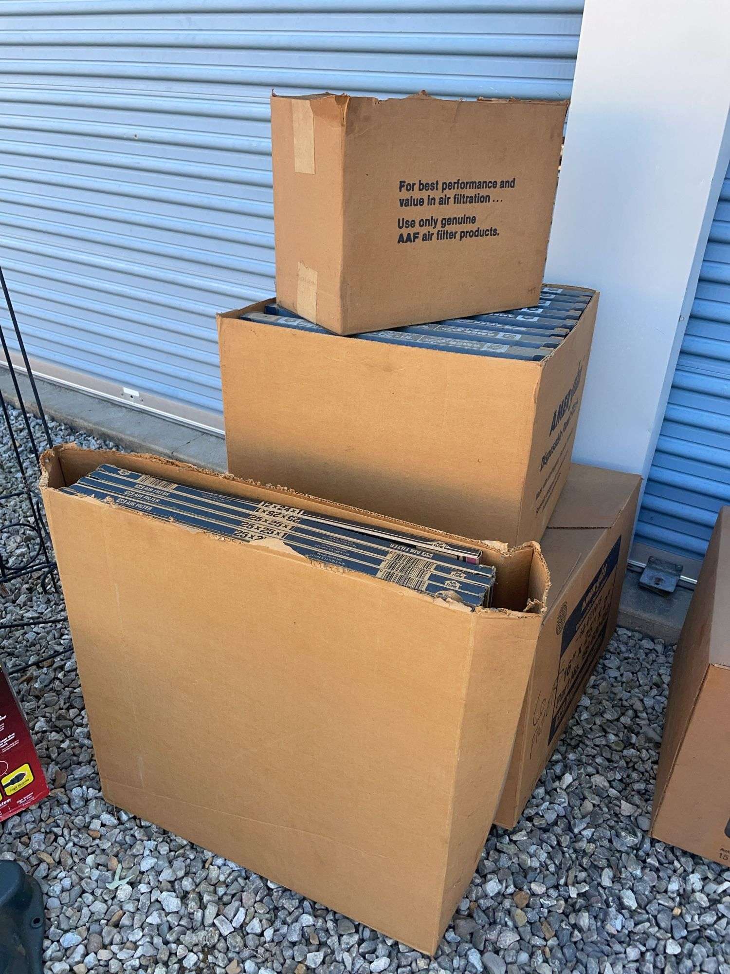 (4) boxes of air filters - various sizes