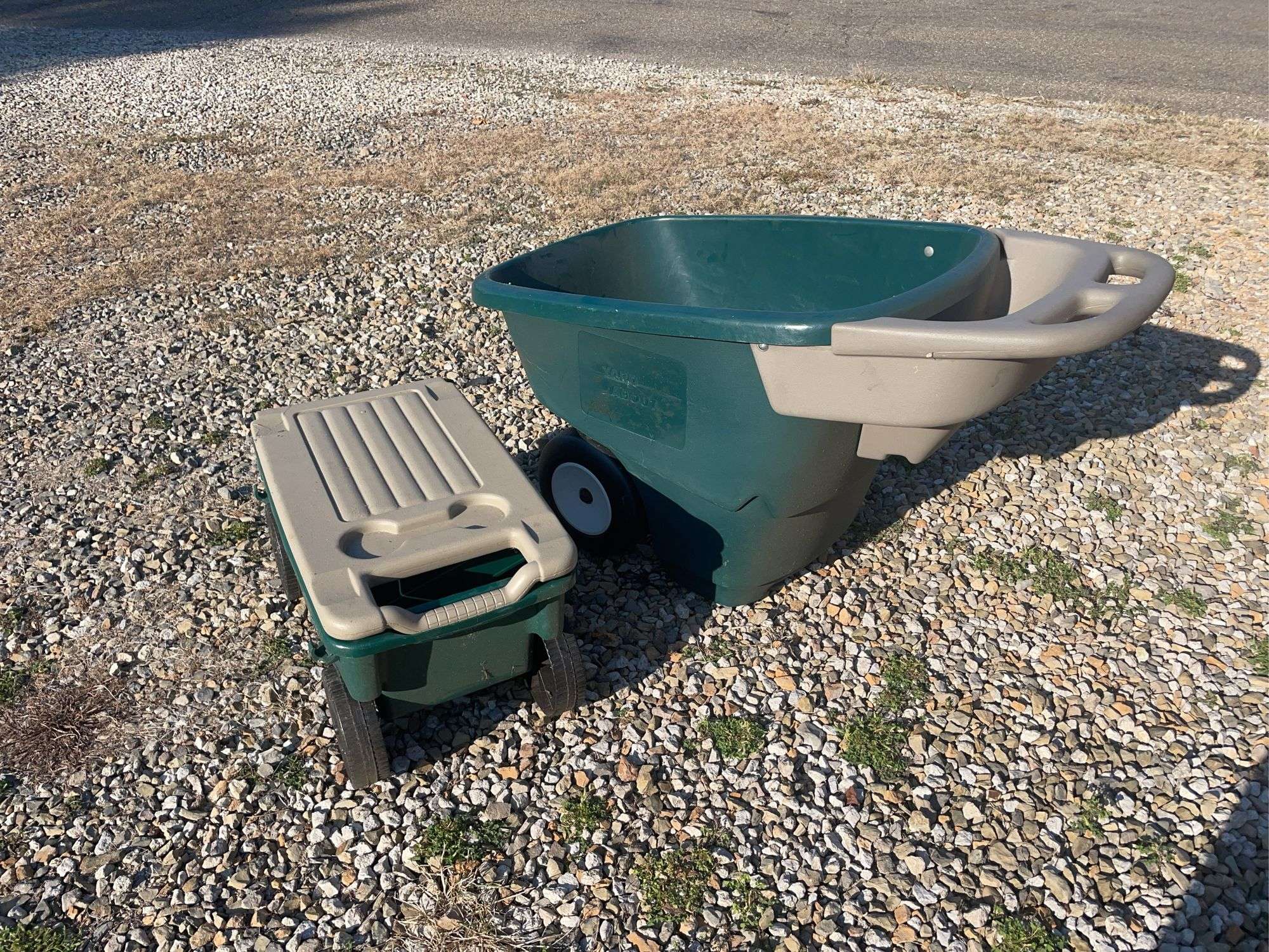Yard About and Ames lawn buddy yard carts