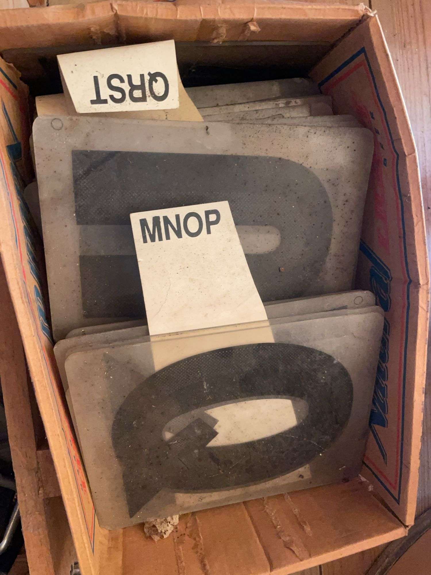 (2) boxes of mostly sign letters