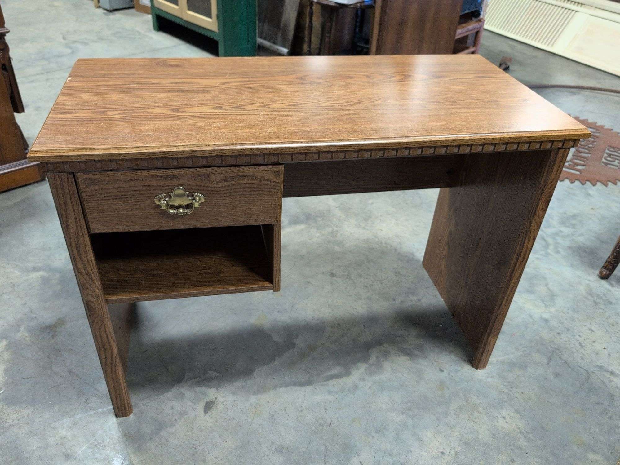 Wooden kneehole desk