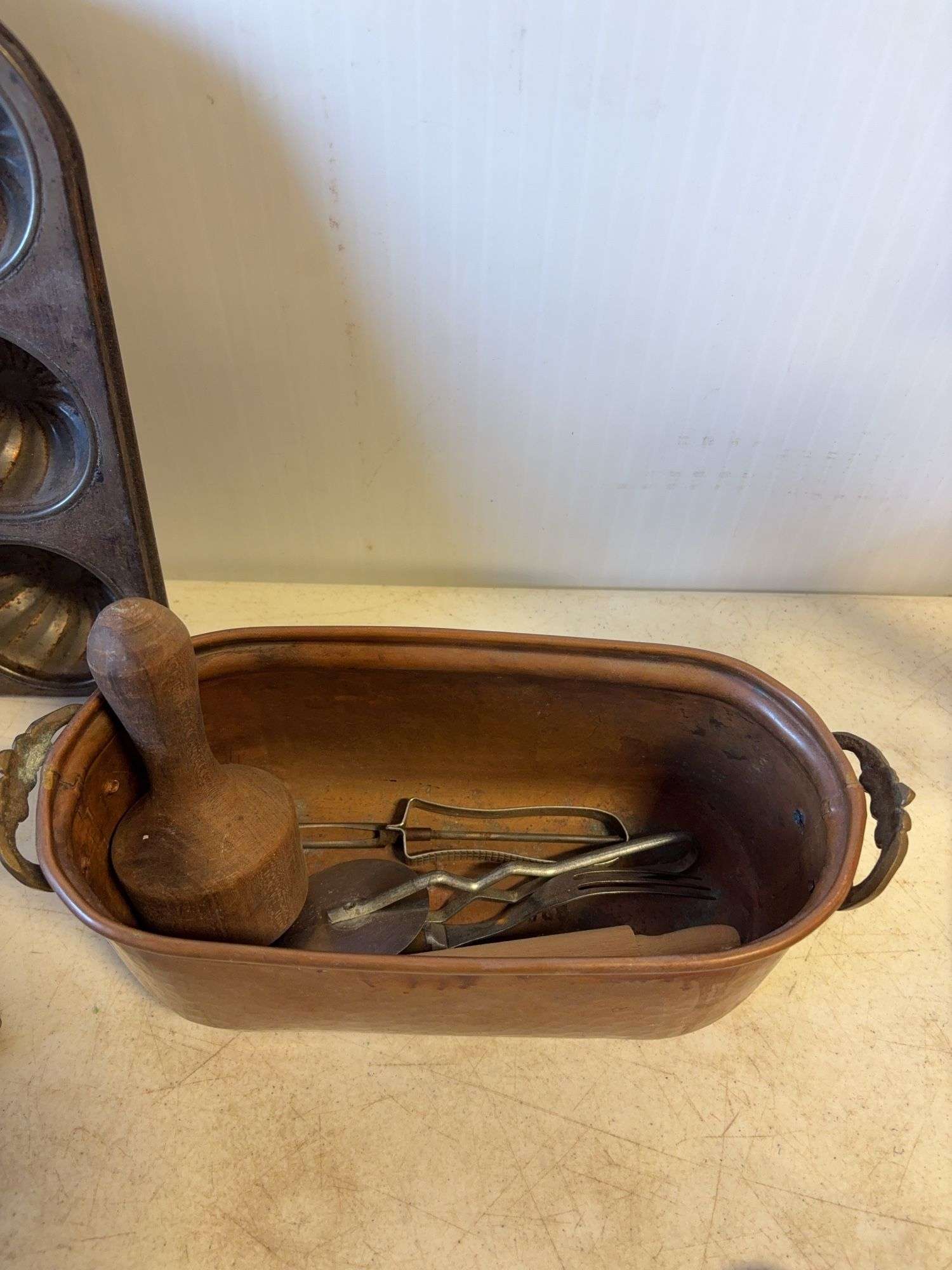 Vintage items - ladles, levels, utensils, strainers, and more