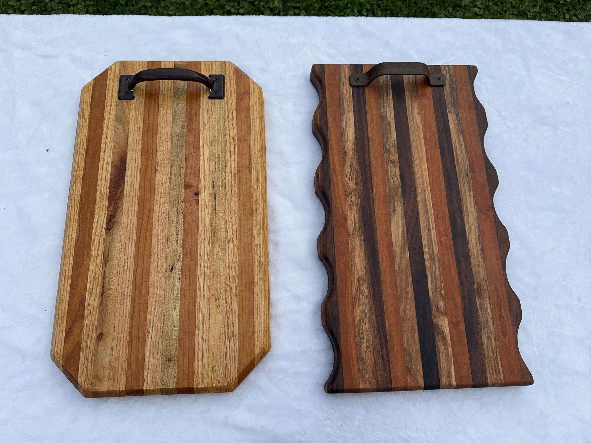 (2) Homemade Wooden Charcuterie Boards