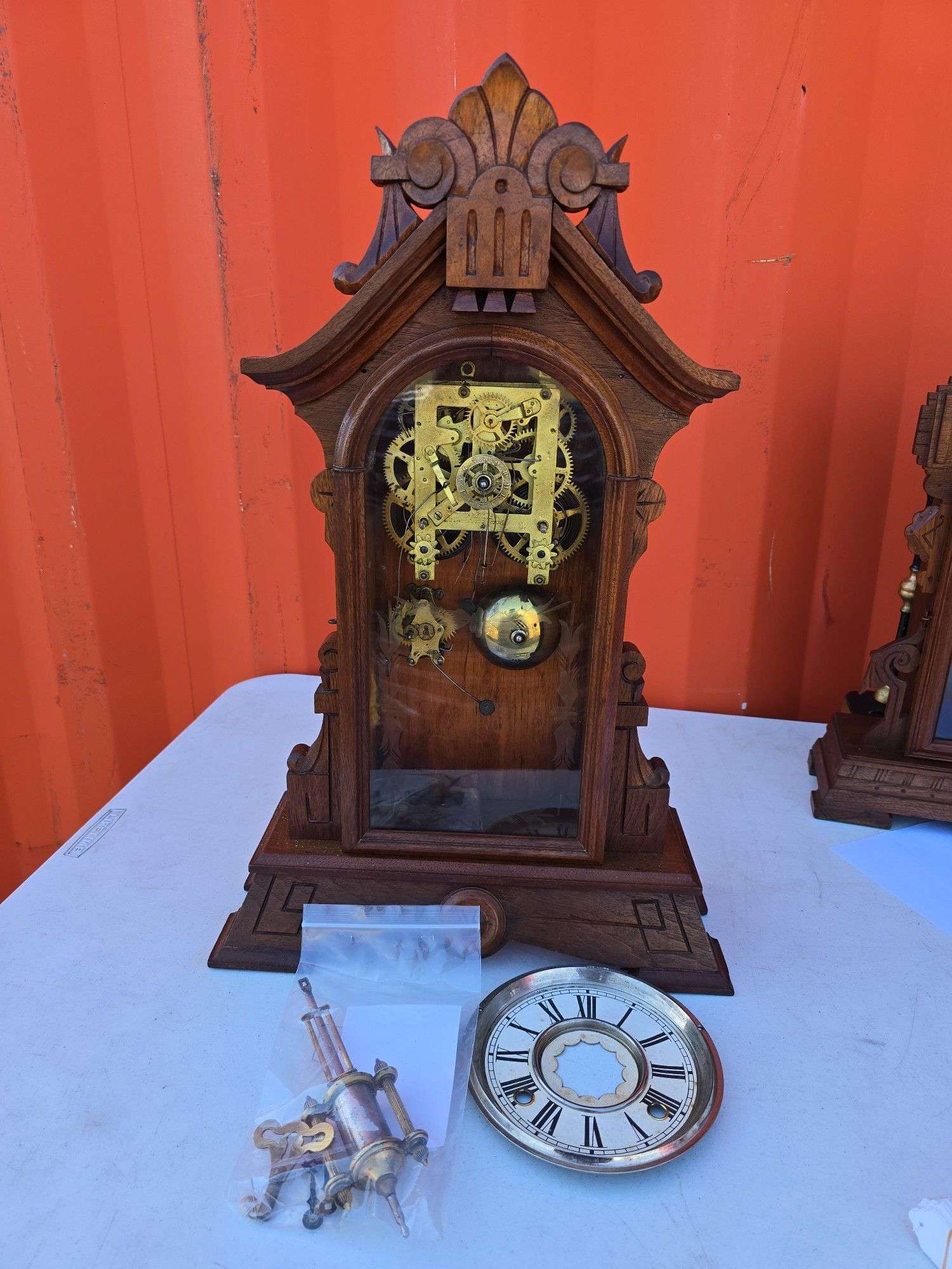 GEORGE OWEN CLOCK CO. 1880 WORKS NEEDS CHIME CONNECTED