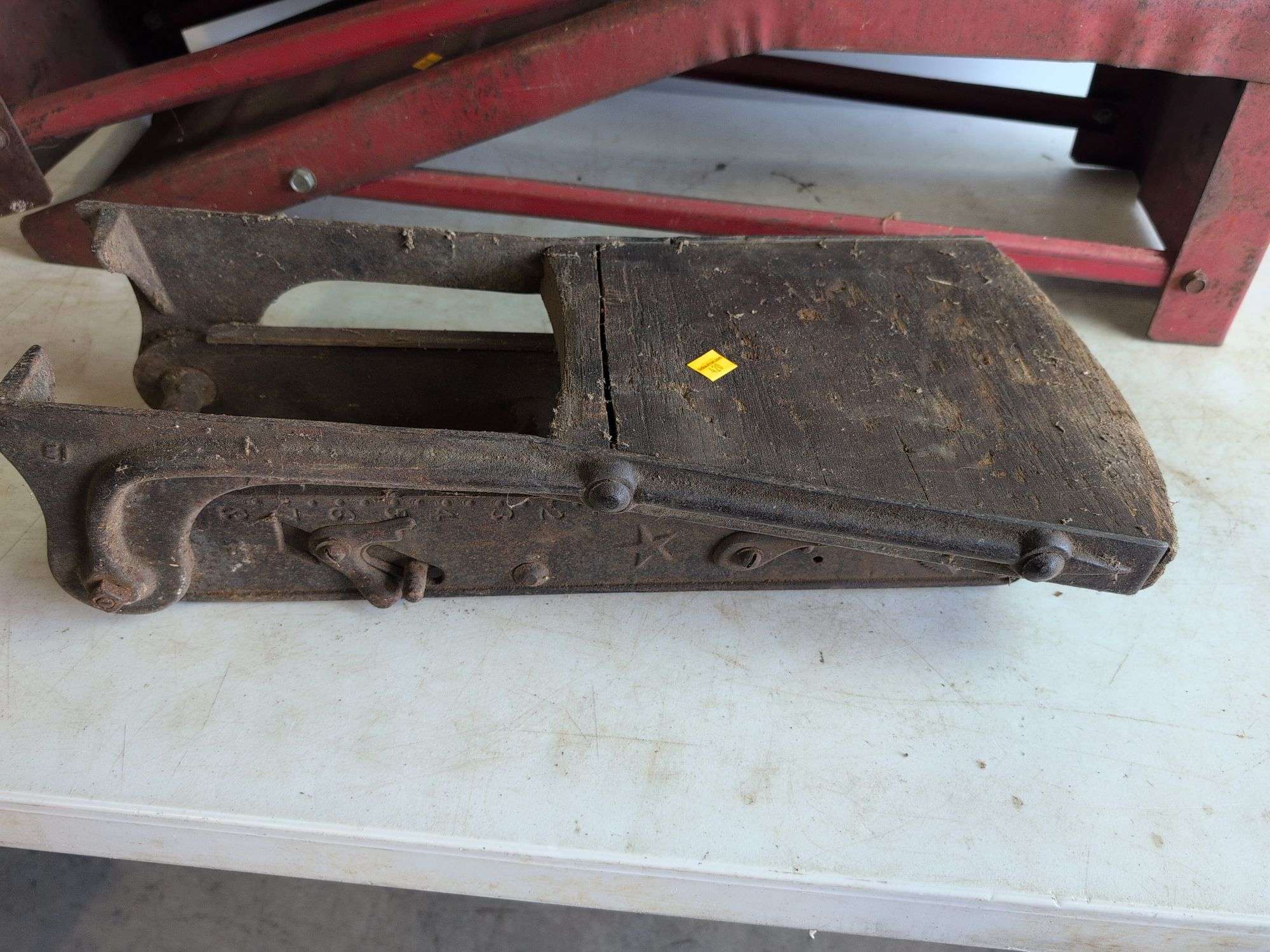 (2) metal ramps and antique piece