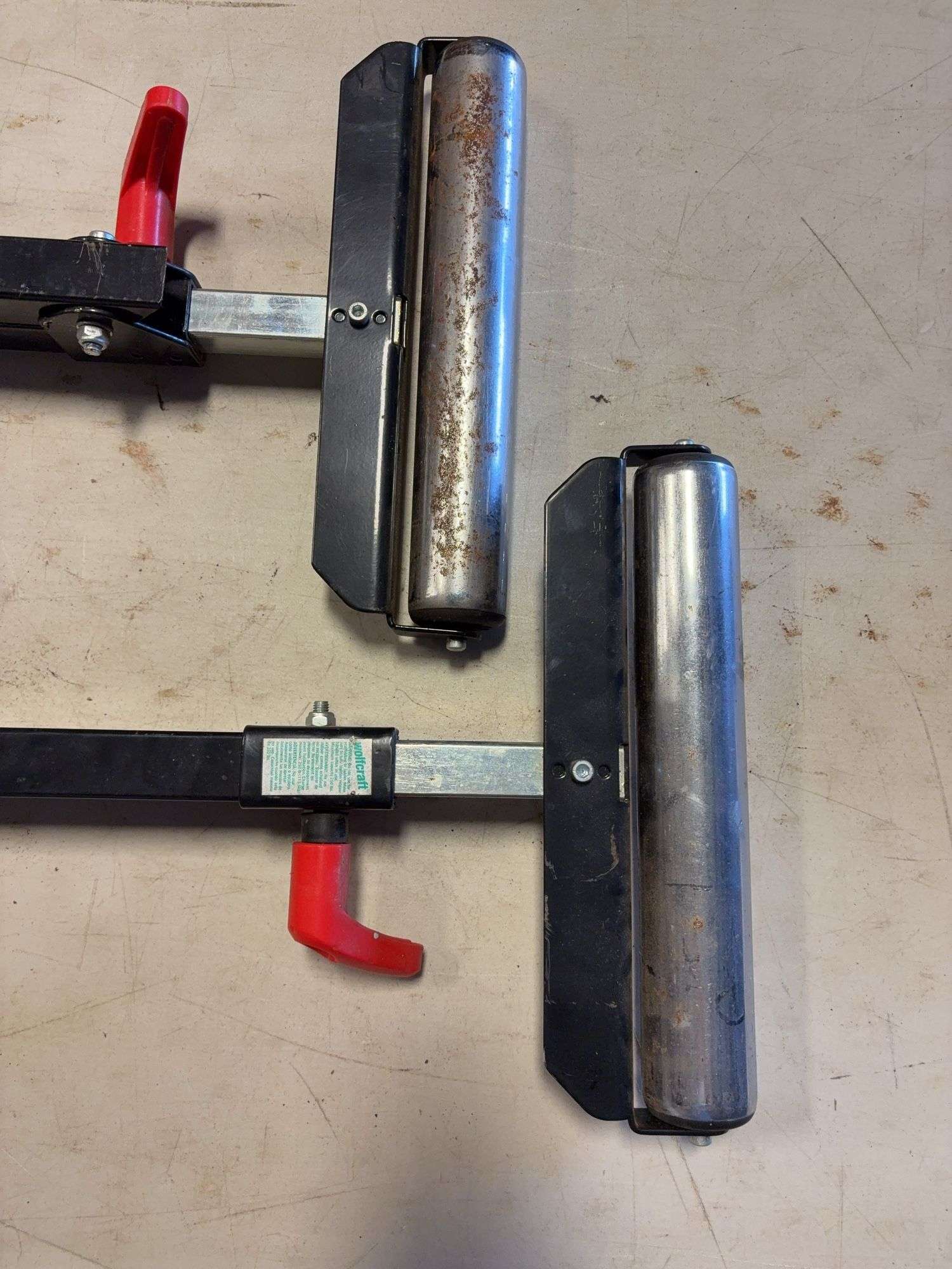 (2) Wolfcraft roller stands