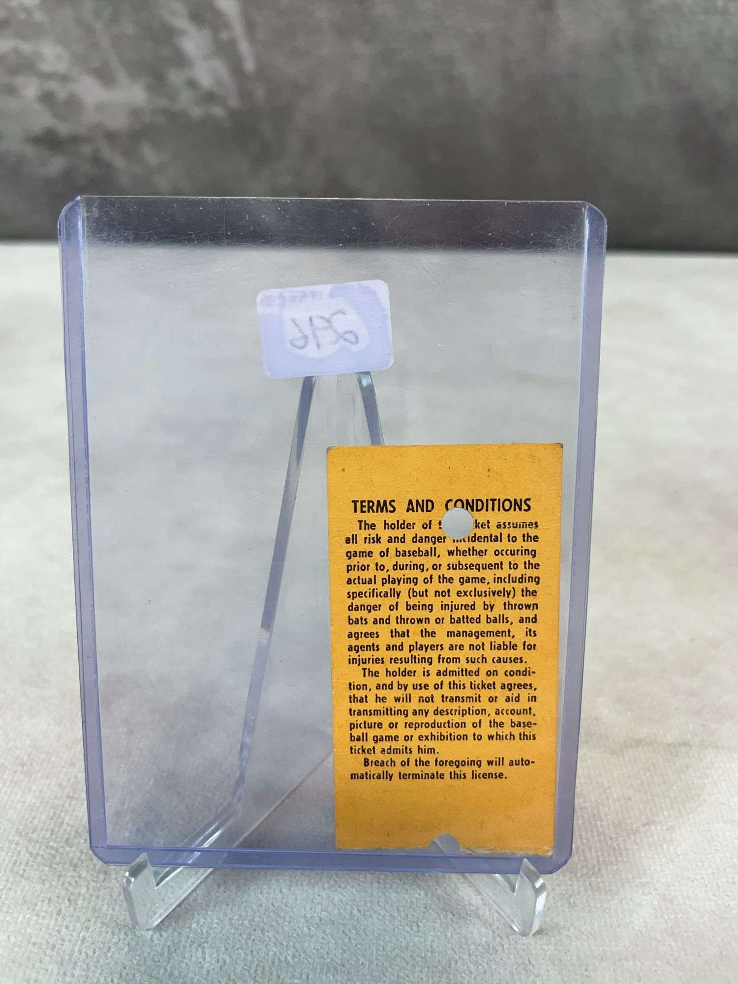 Vintage Cleveland Indians Rain Check (Punched) Lower Reserve