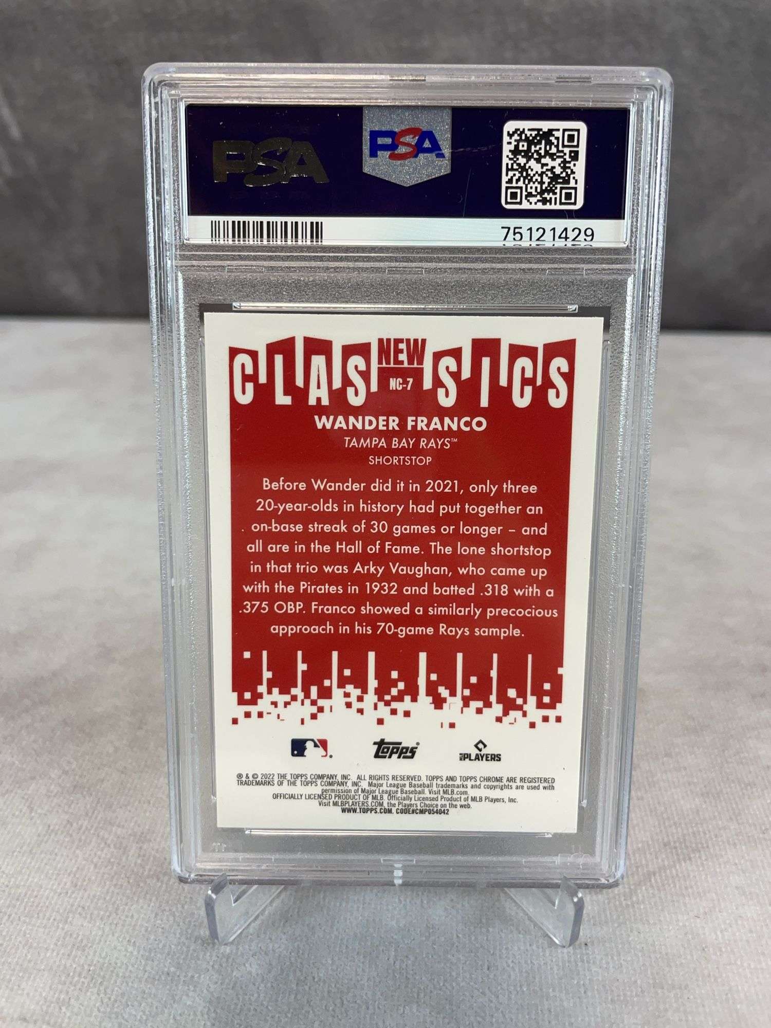 2022 Topps Chrome New Classics #NC7 Wander Franco RC PSA 10