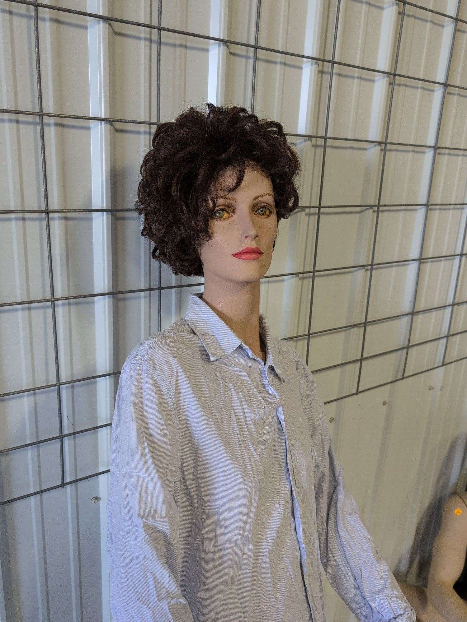 Life-size female mannequin with wig - standing position - 70" tall