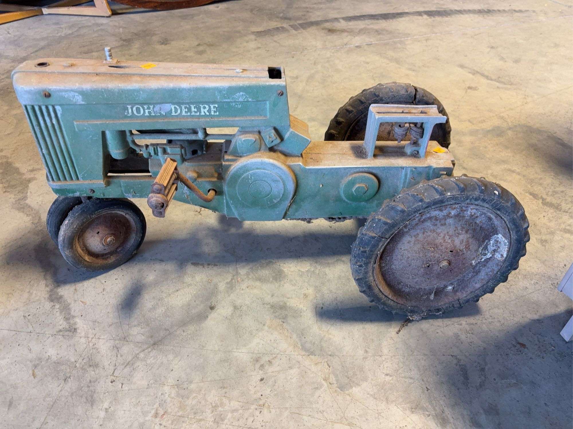 John Deere pedal tractor - missing seat and steering wheel