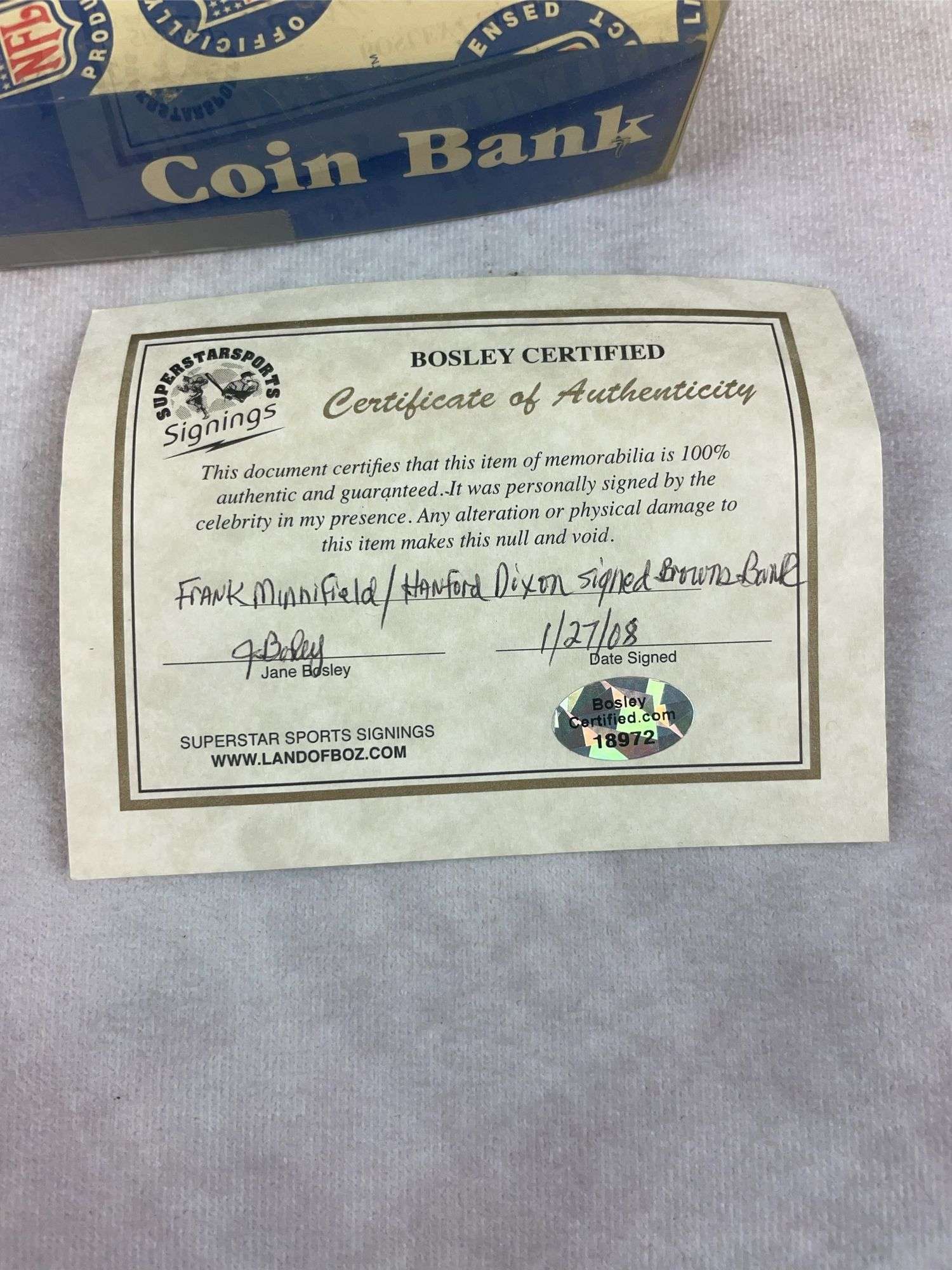 Hanford Dixon & Frank Minnifield Signed Mini Helmet