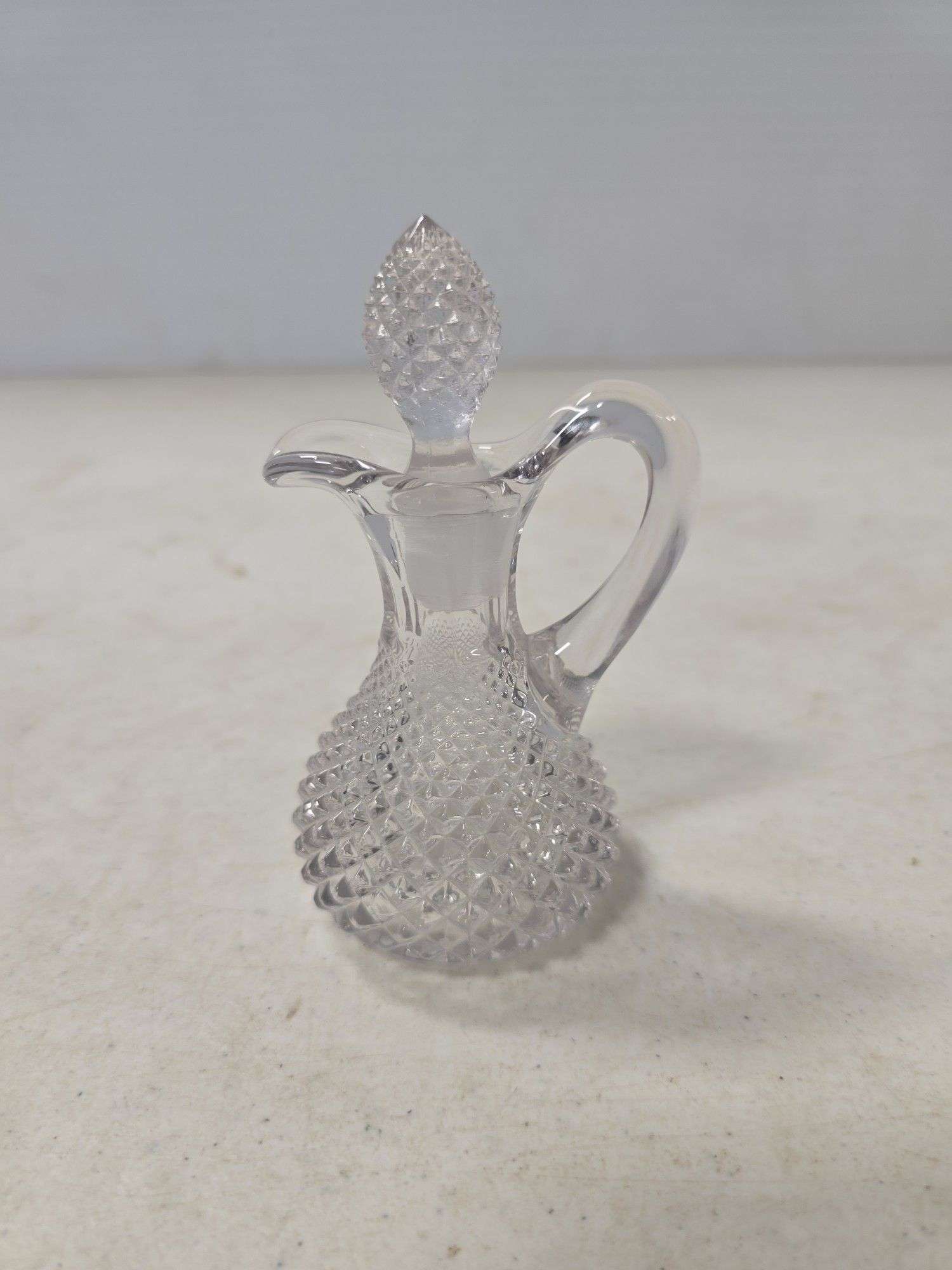 WESTMORELAND CRYSTAL ENGLISH HOBNAIL SMALL CRUET