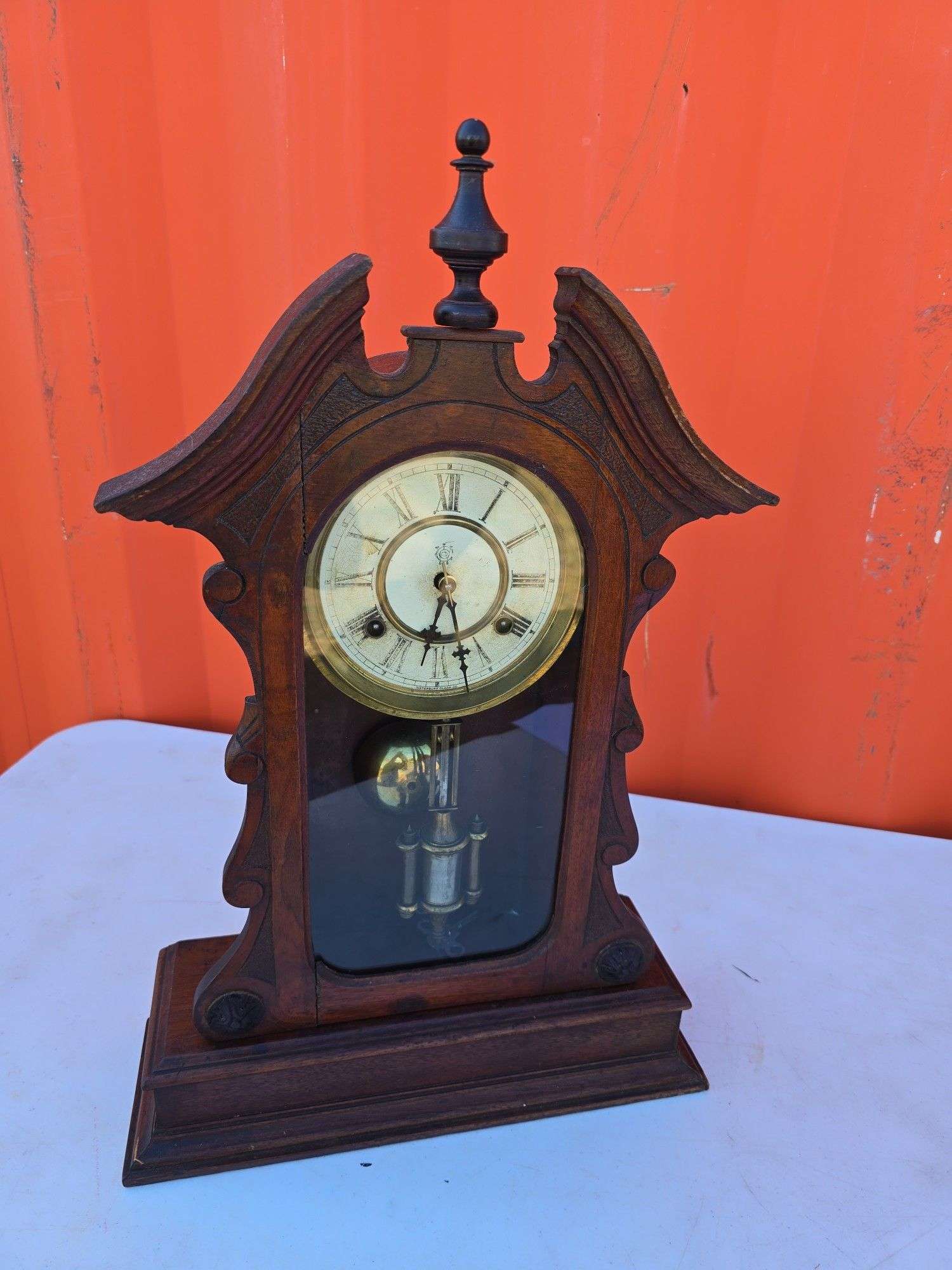 1880'S WATERBURY 8 DAY MANTLE CLOCK WORKS