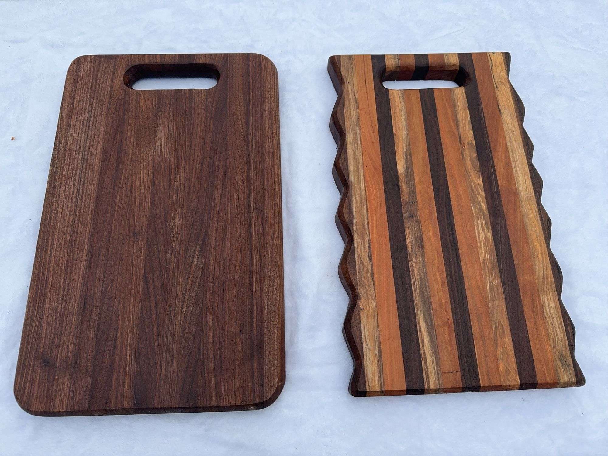 (2) Homemade Wooden Charcuterie Boards