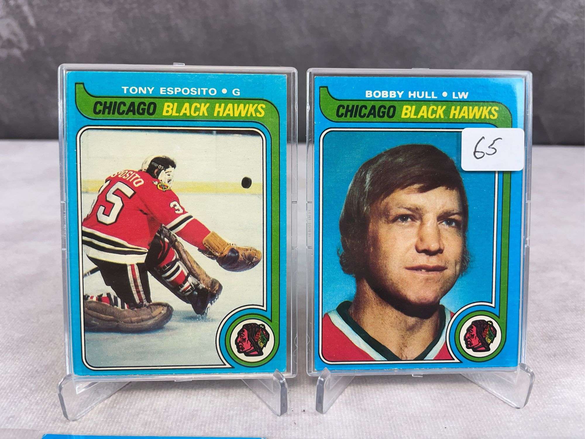 (9) 1970's Topps Hockey Cards - Hull, Esposito, LaFleur & Others