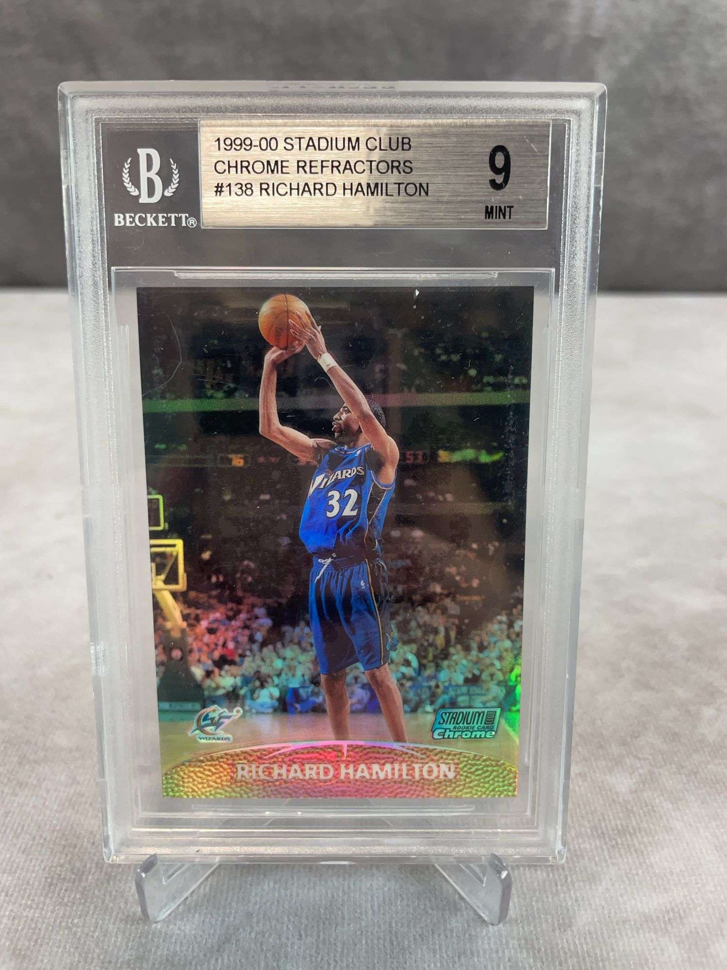 1999-2000 Stadium Club Chrome Refractors #138 Richard "Rip" Hamilton RC Refractor BGS 9