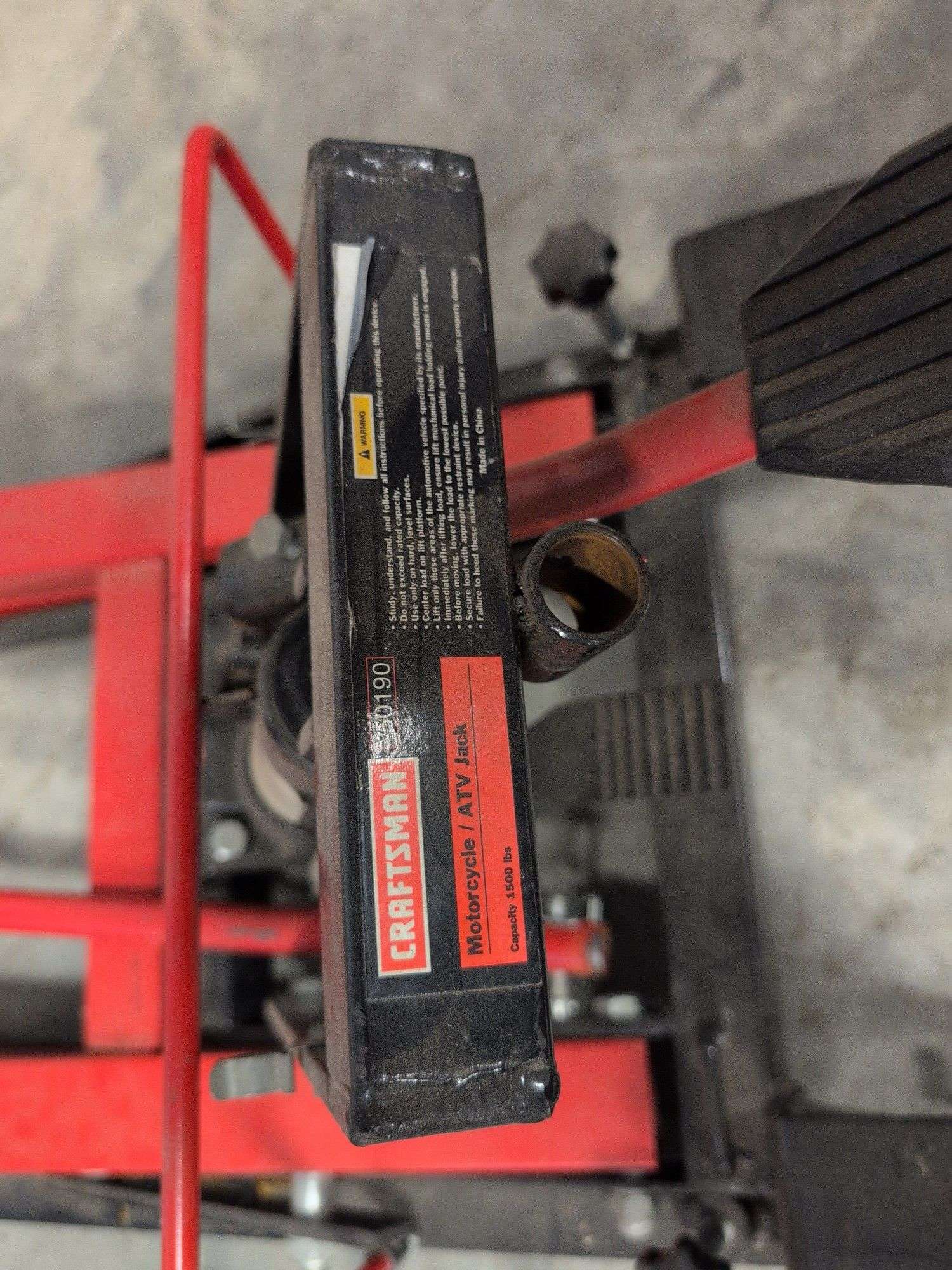 Craftsman 1500 lb motorcycle/ATV floor jack