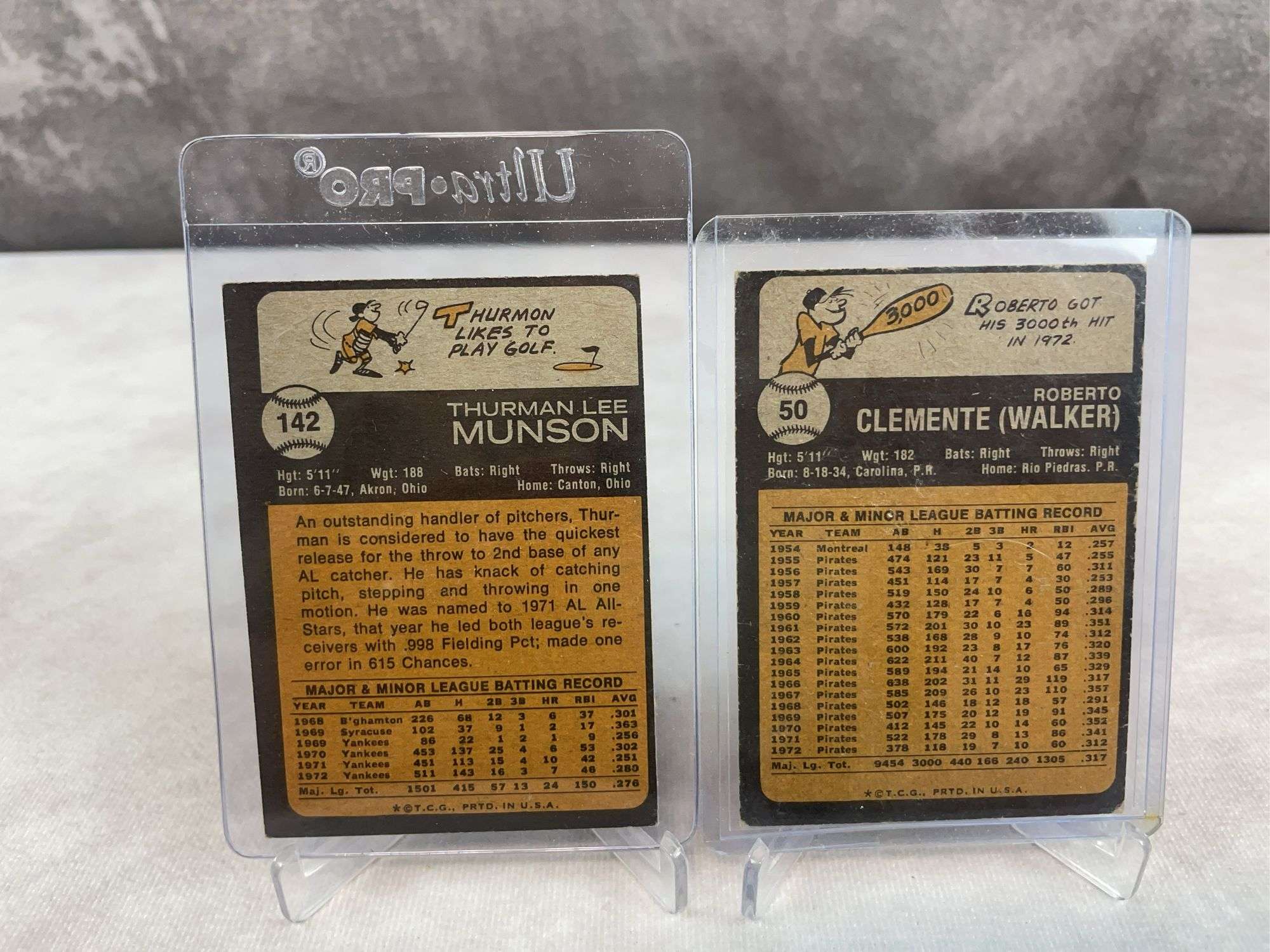 1973 Topps: Roberto Clemente, Thurmon Munson