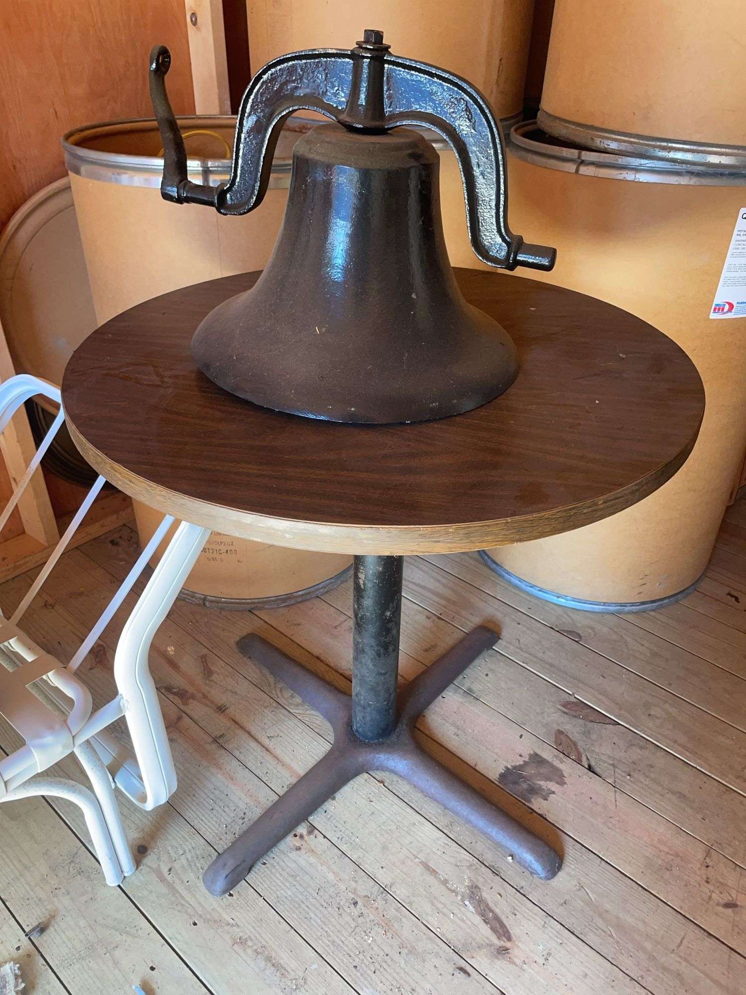 Bell with small round table - bell is not cast