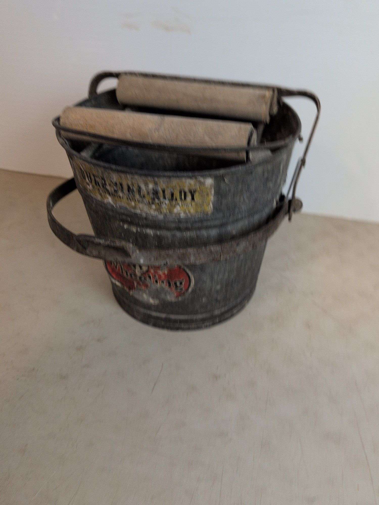 Wheeling Corrugating galvanized metal mop bucket