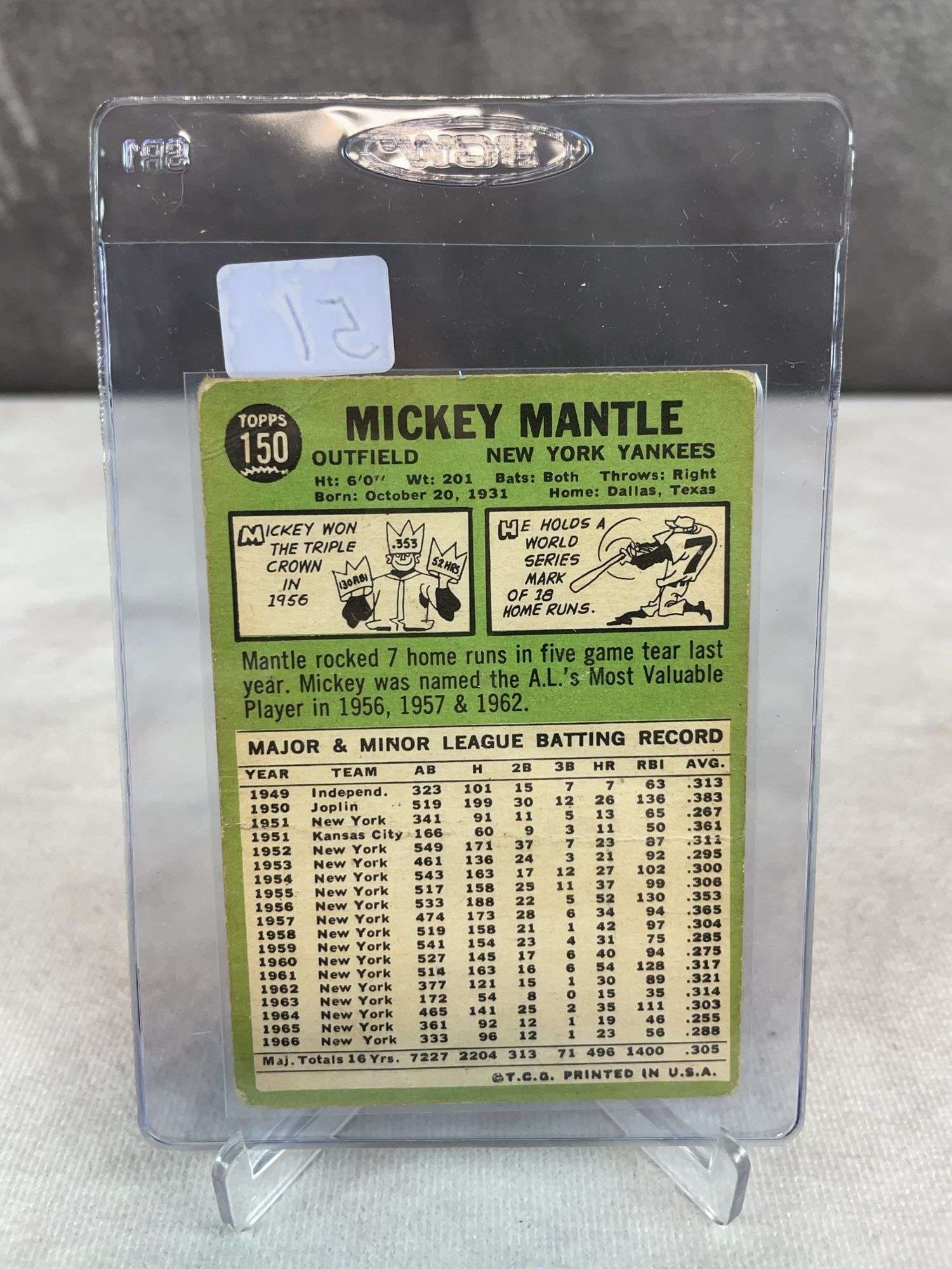 1967 Topps Mickey Mantle #150
