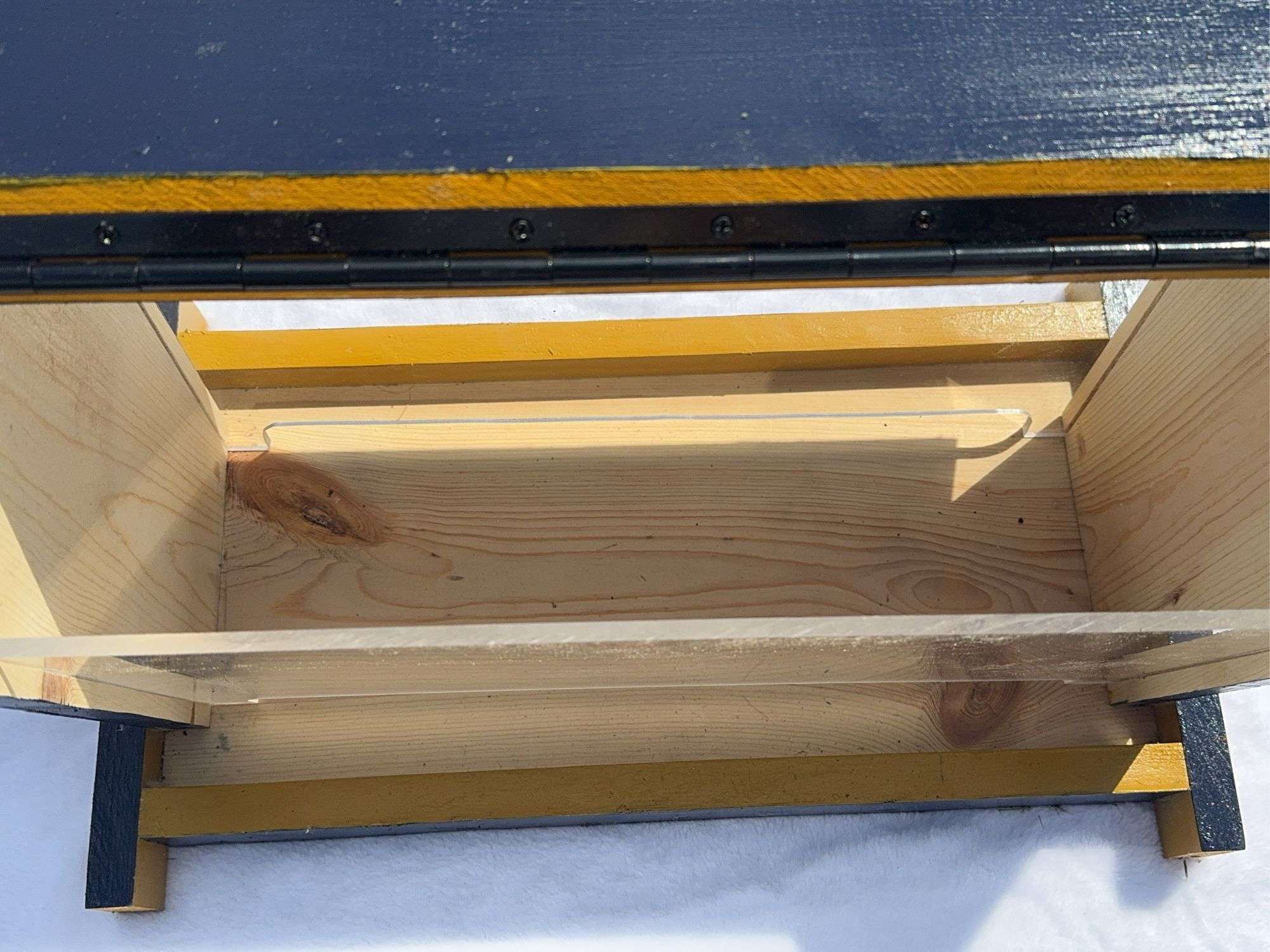 Homemade WVU Wooden Bird Feeder