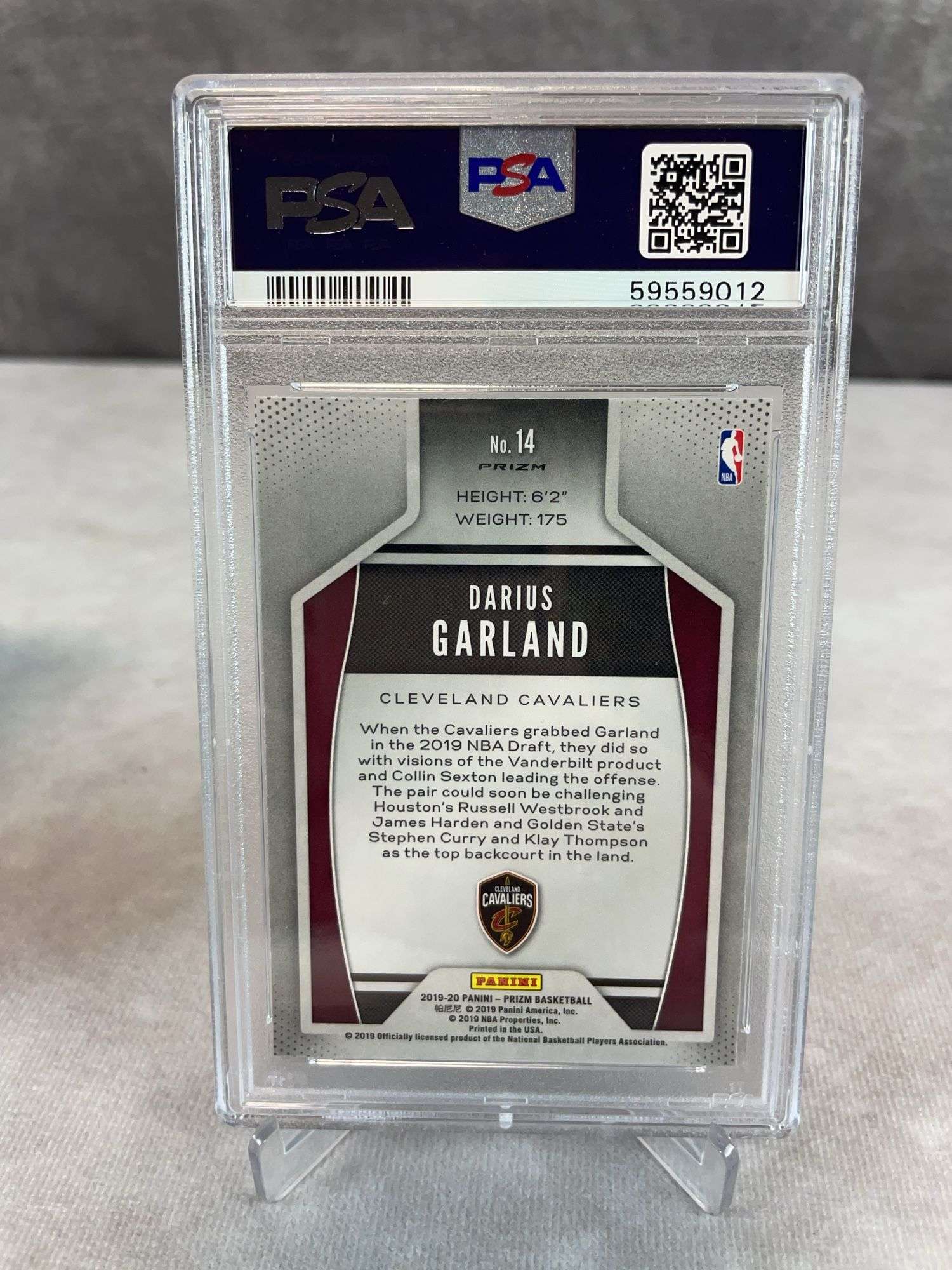 2019 Panini Prizm Instant Impact #14 Darius Garland RC Silver Prizm PSA 10