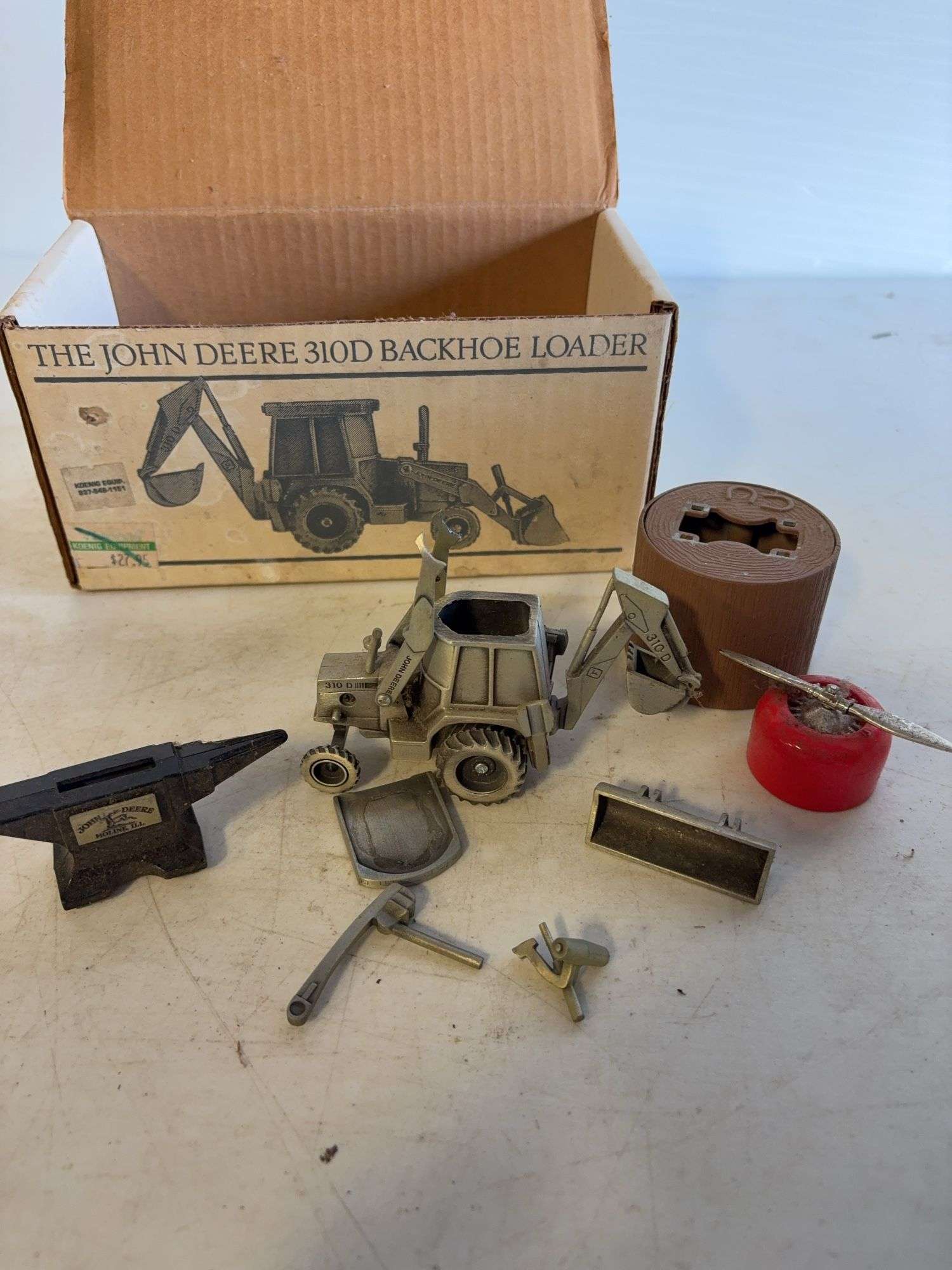 John Deere 310D model backhoe loader - pewter