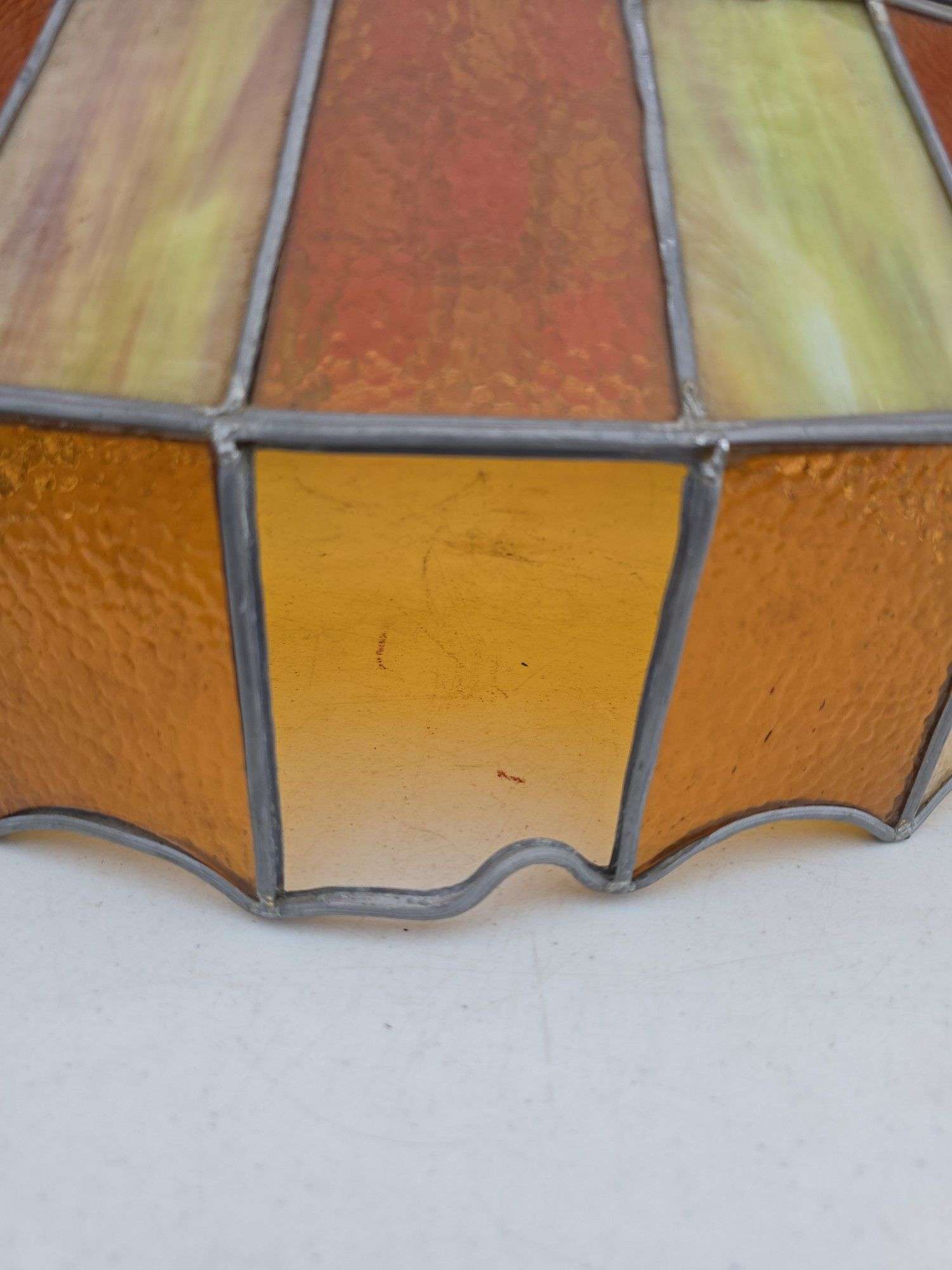LEADED GLASS LAMP SHADE