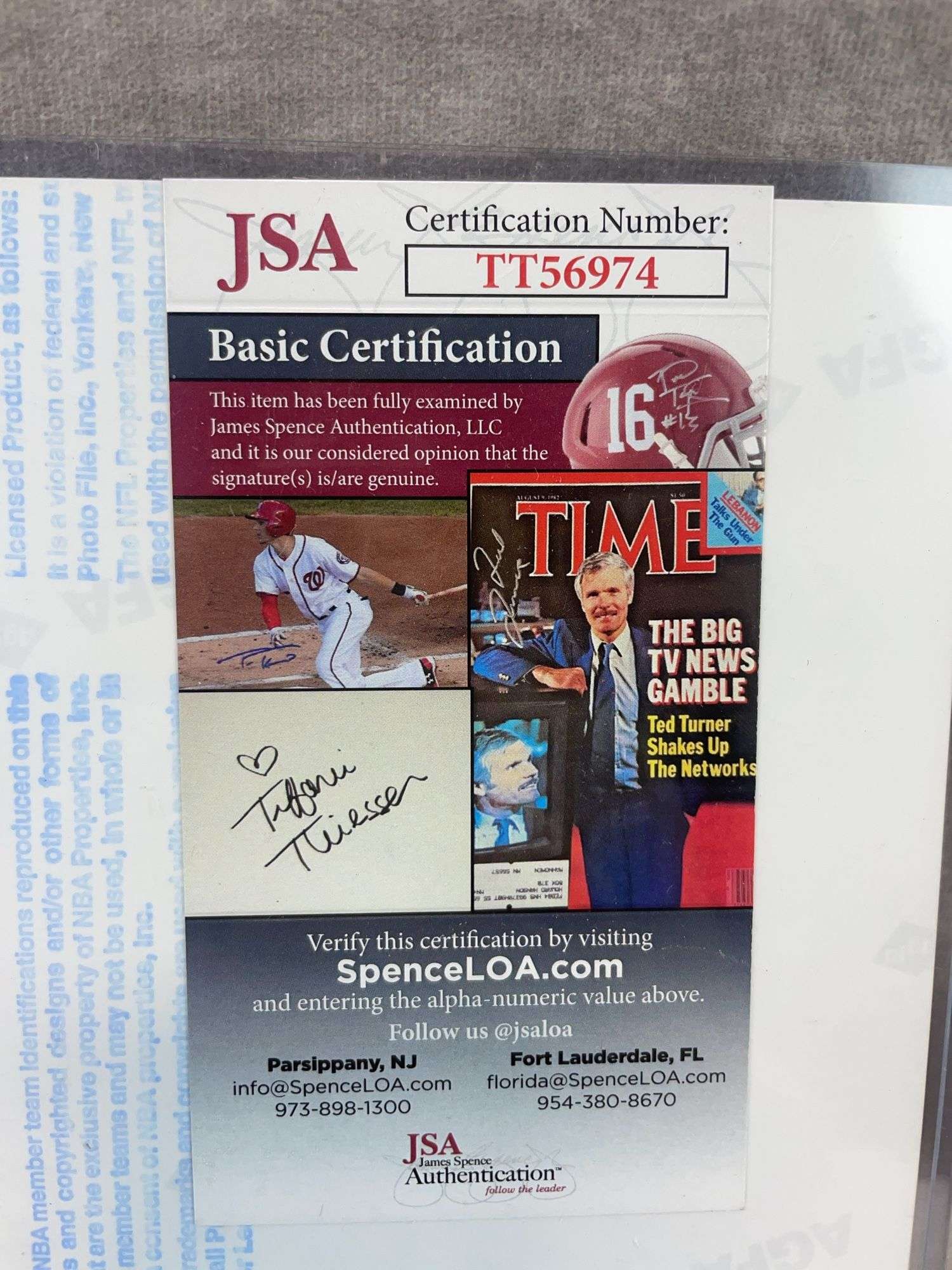 Herb Score signed color 8x10, JSA