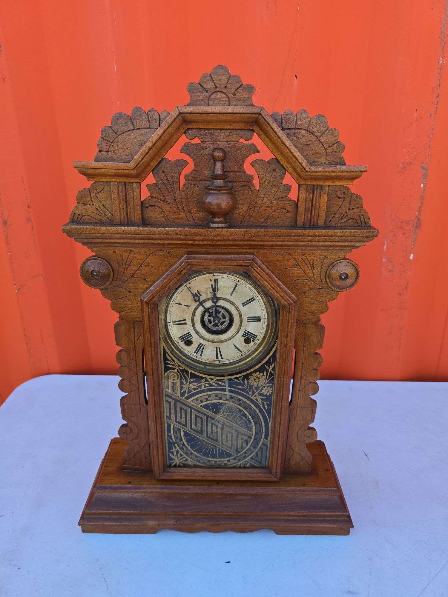 INGRAHAM AMULET 1886 MANTLE CLOCK WORKS