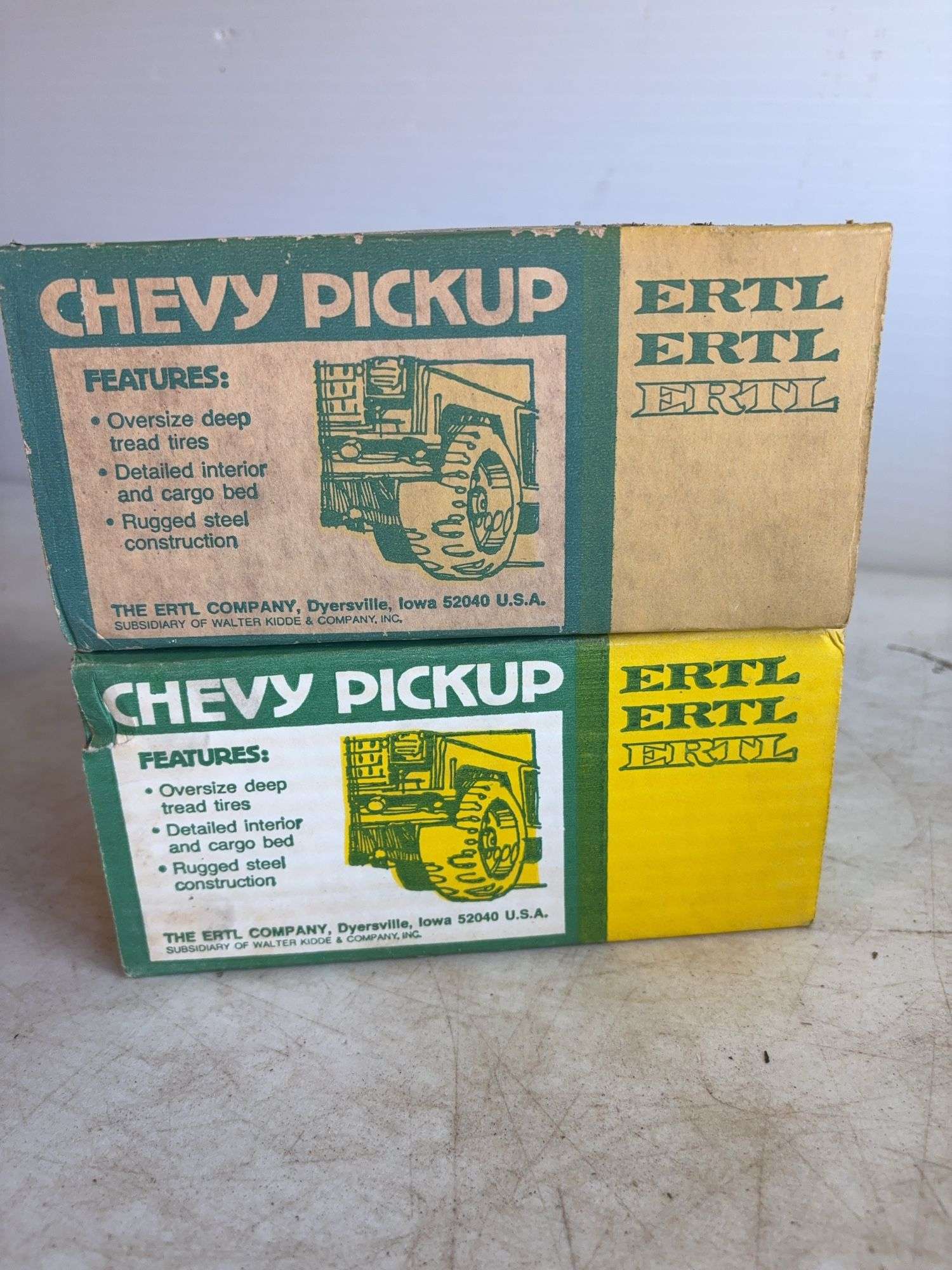(2) John Deere model Chevy pickups - dirty
