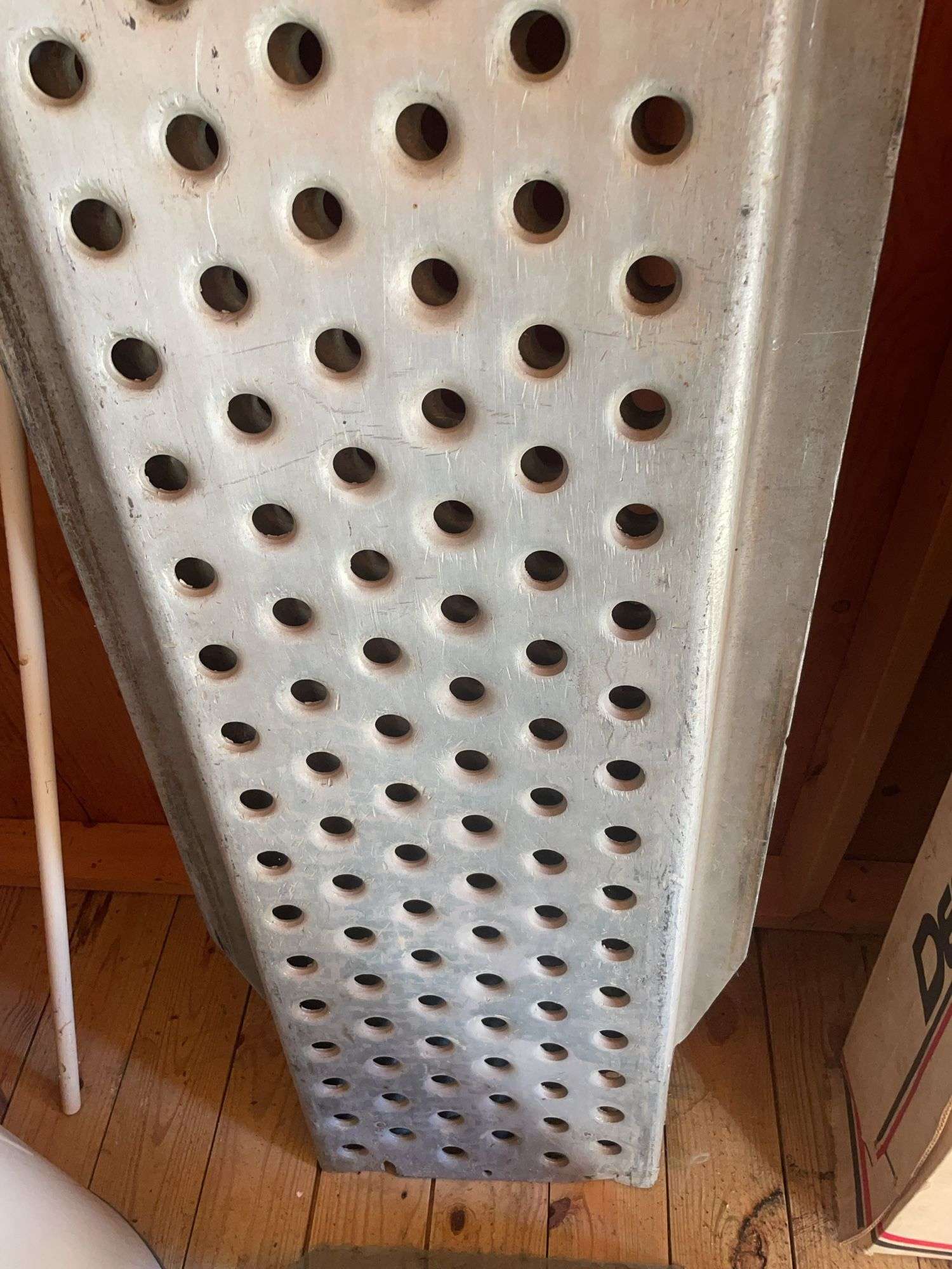 (2) metal car ramps and misc. glass