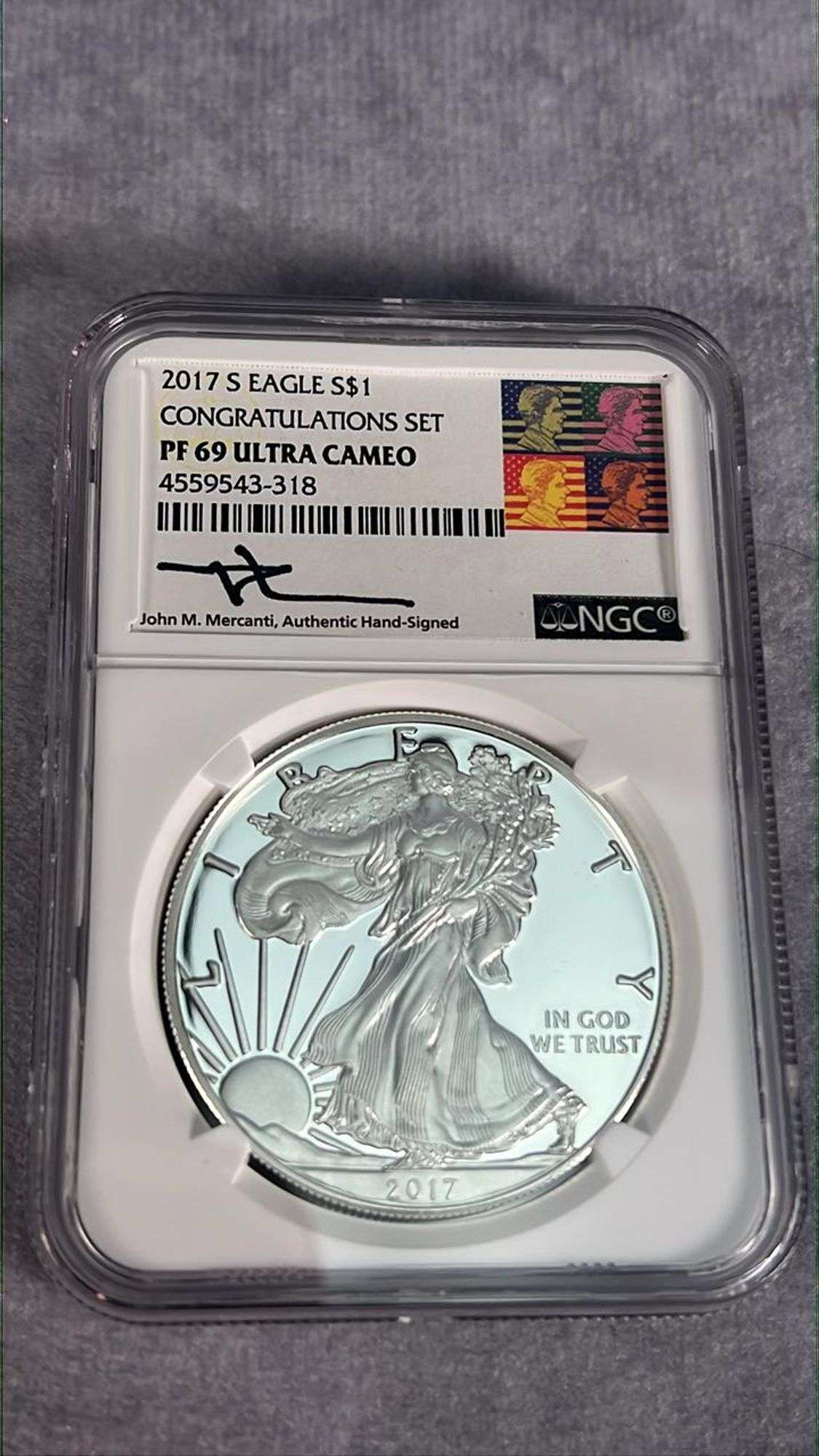 2017 S -2023 S シルバー イーグル $1 PF70 ウルトラ カメオ