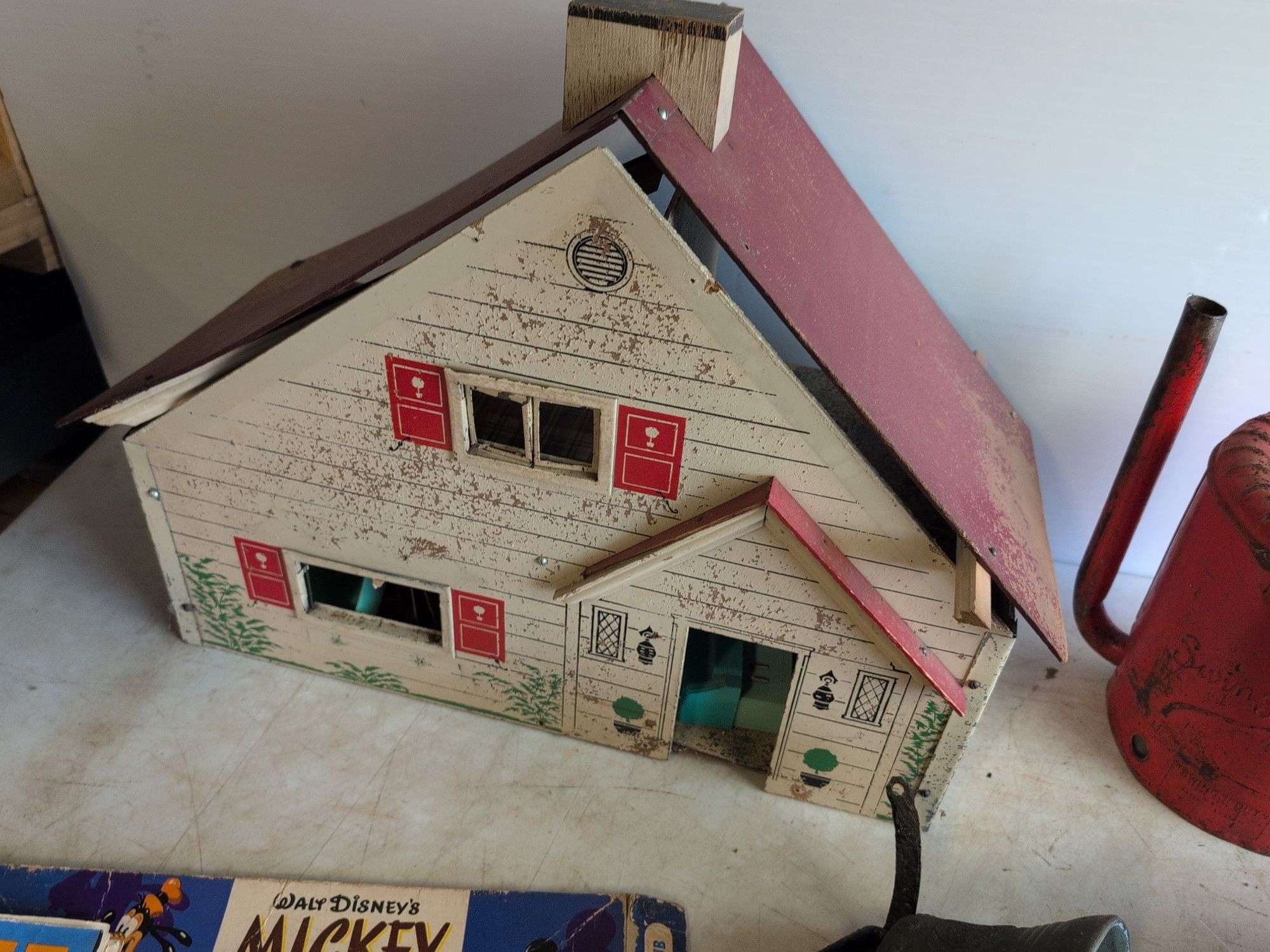 Small metal bell, watering can, and more