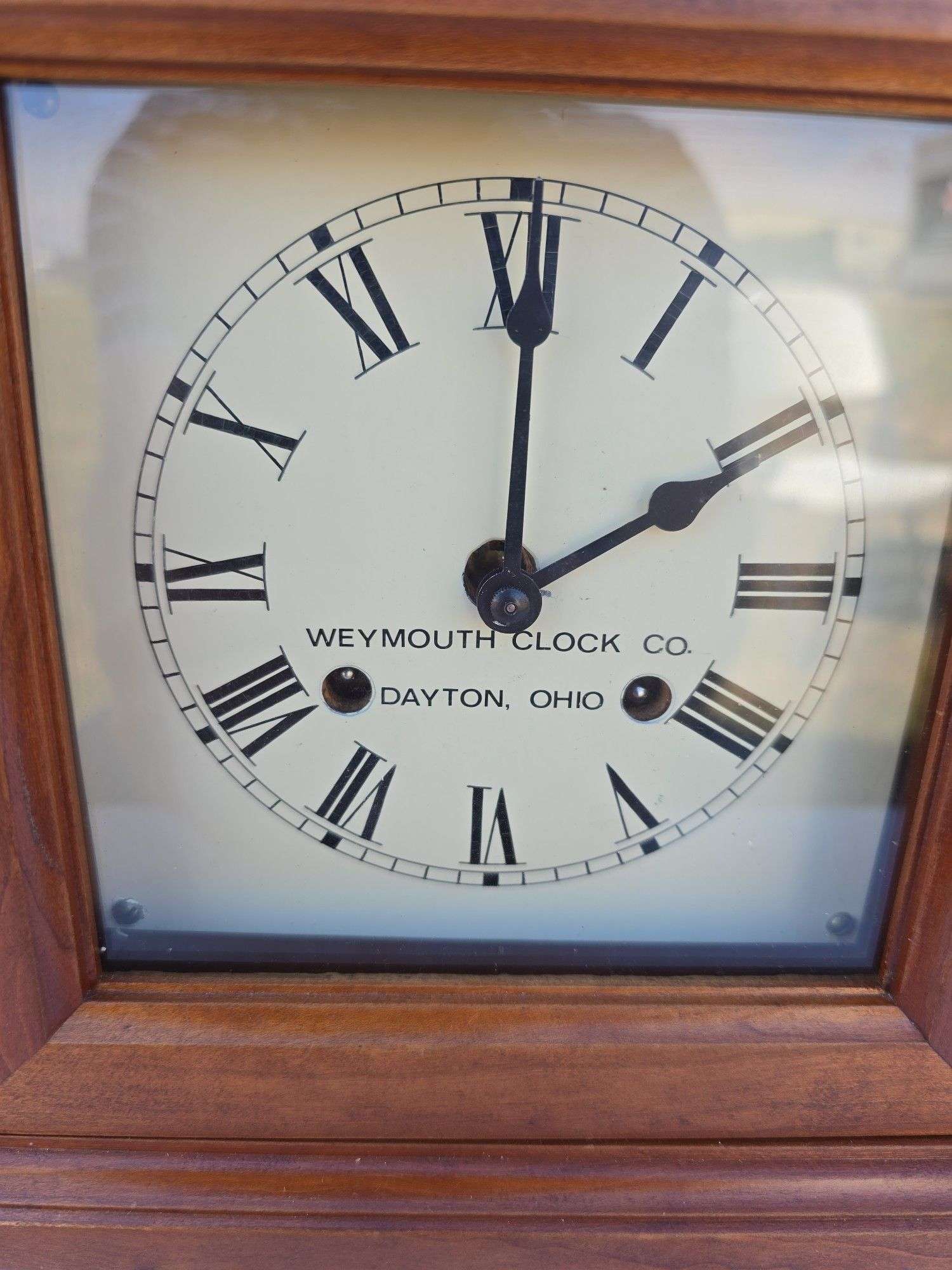 WEYMOUTH CLOCK CO. 8 DAY WINDUP MANTLE CLOCK WORKS