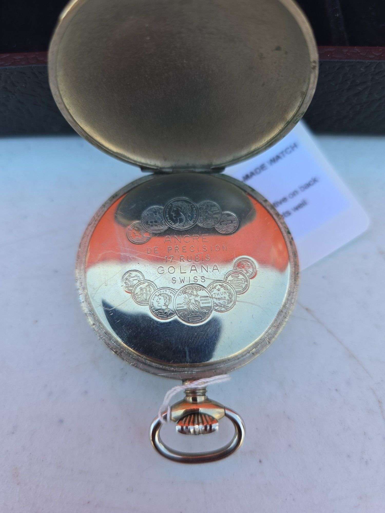 GOLANA 17 JEWEL SWISS WINDUP POCKET WATCH WORKS