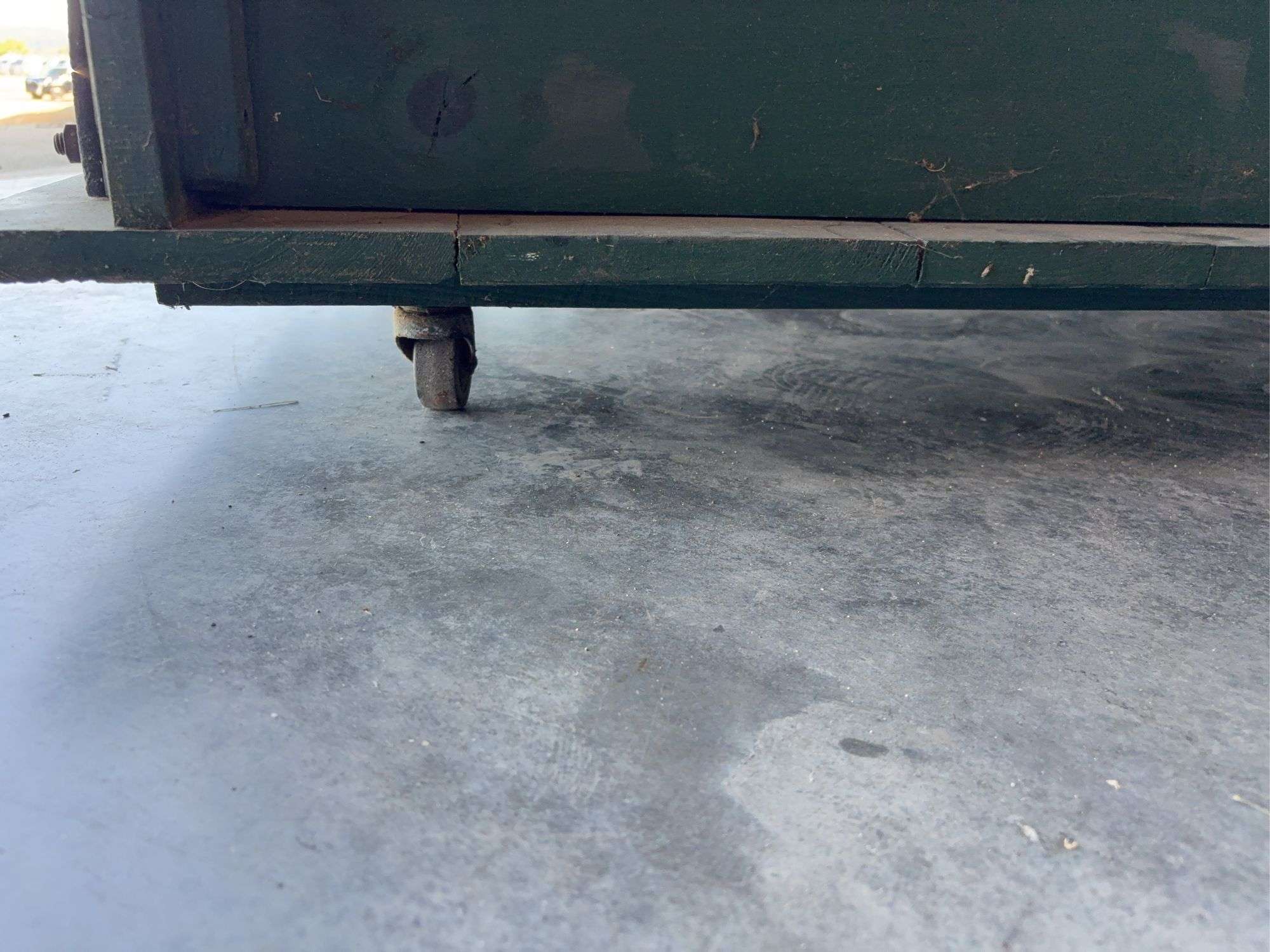 Green cart - 42" long, 27" deep, and 19" tall