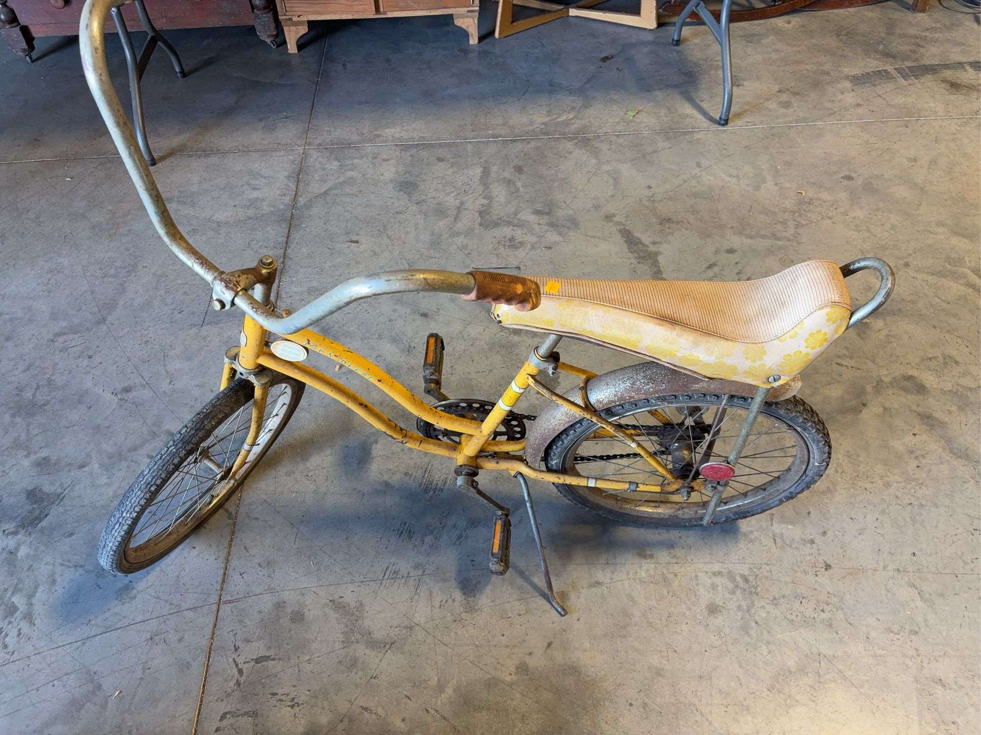 Vintage yellow John Deere bicycle - as is