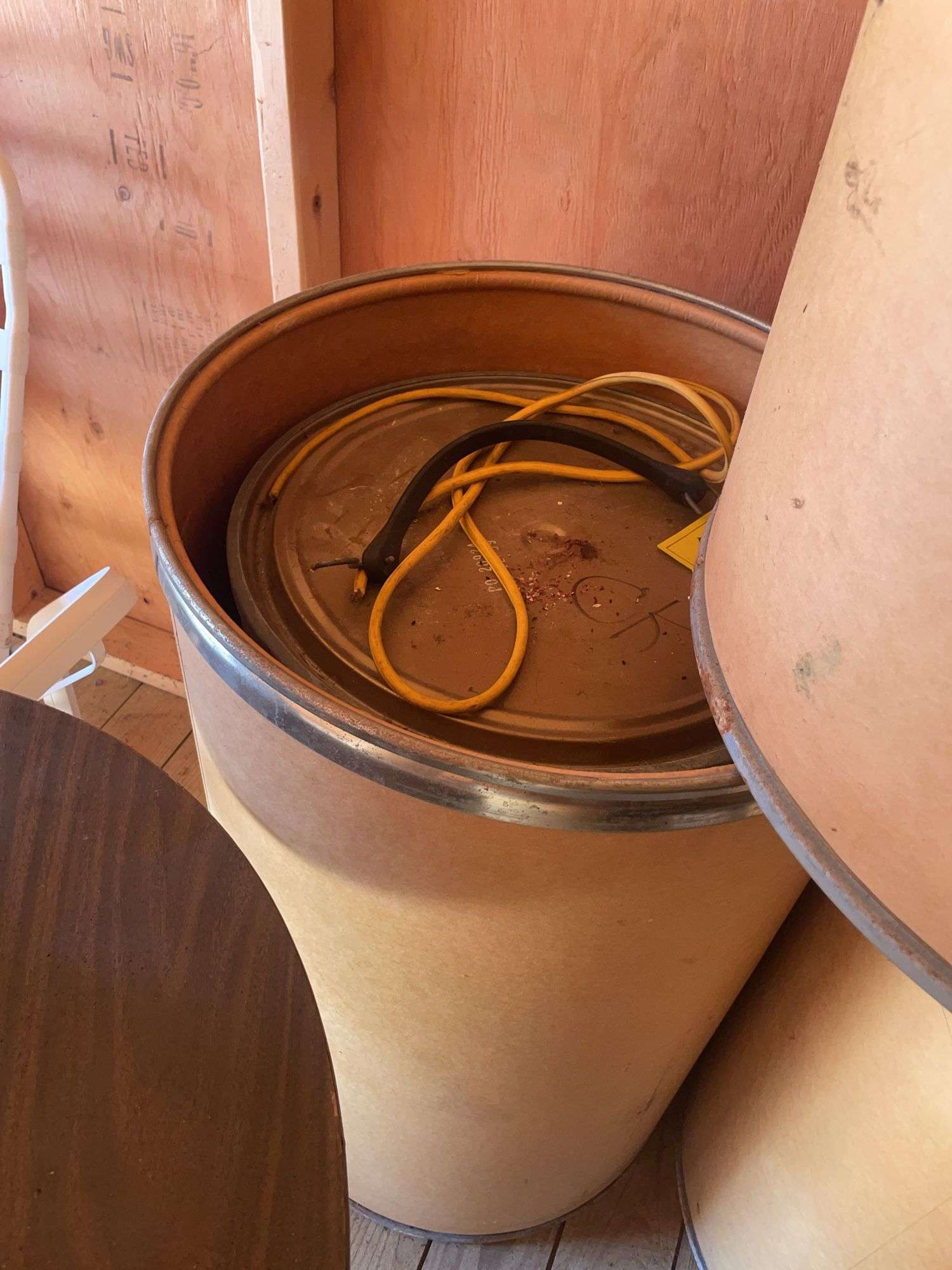 (10) drums of various sizes - some 400 lb.