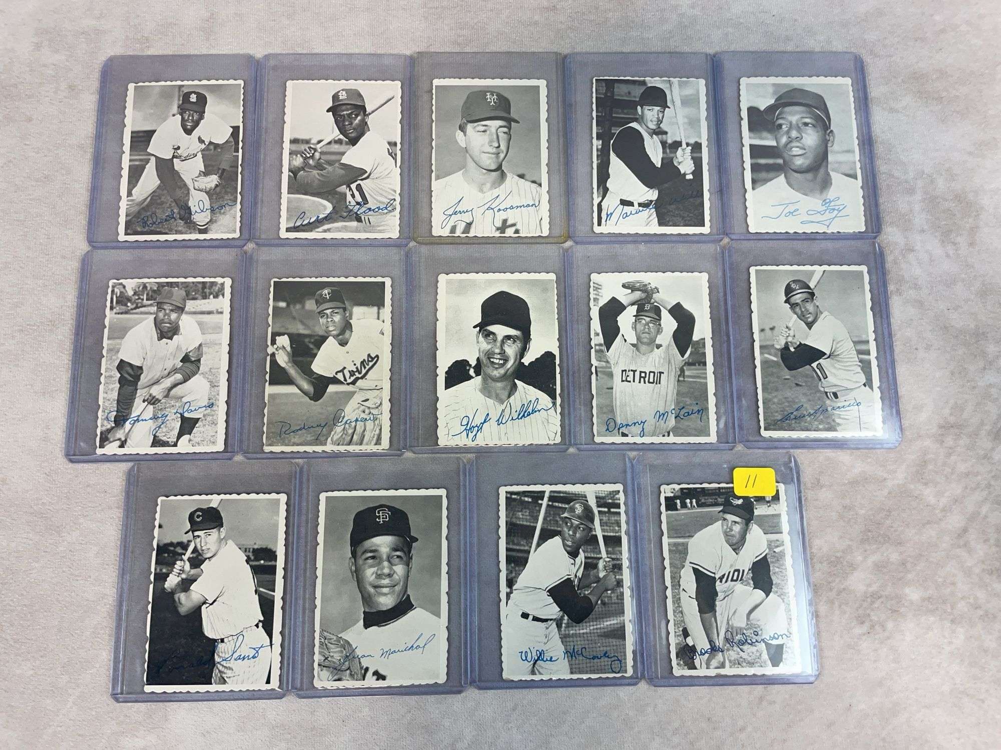 1969 Topps Deckle Edge, 14 cards, no duplicates, many Stars