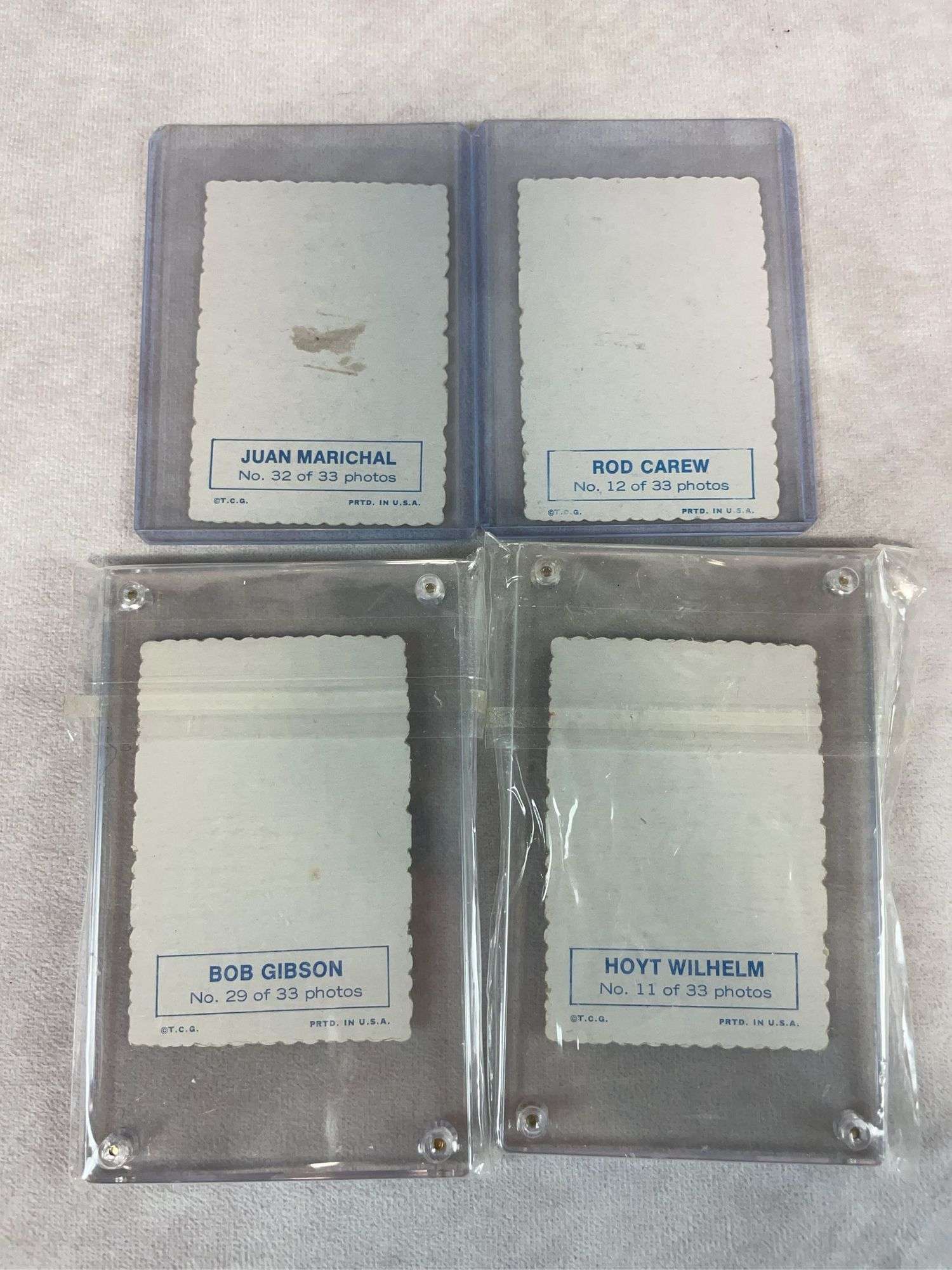 1969 Topps Deckle Edge 6 cards w/ Yaz, Carew, Aparico, Marichal, Bob Gibson