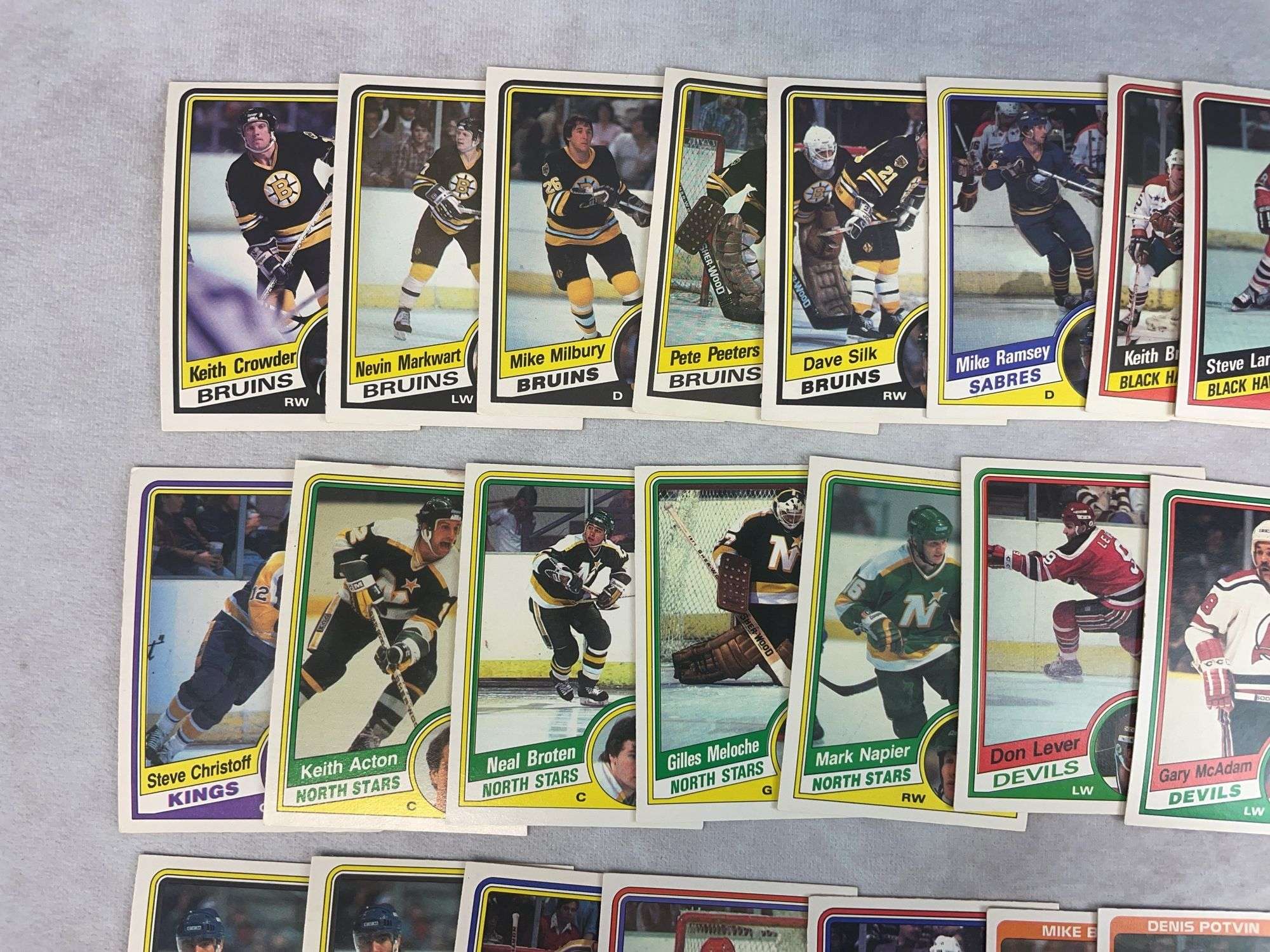 1984-1985 O.P.C. Hockey cards, no duplicates, over 50 cards w/ Gretzky