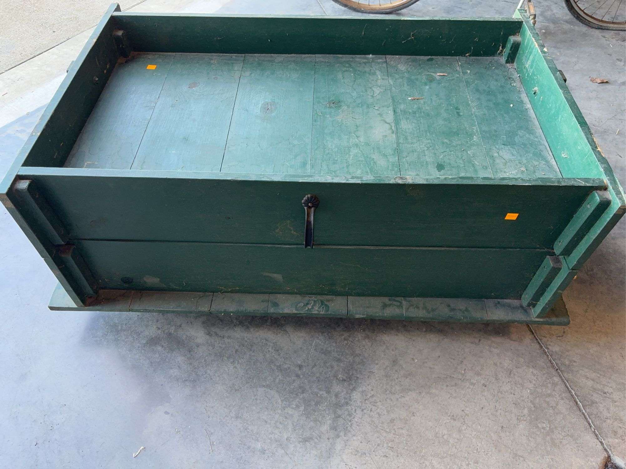 Green cart - 42" long, 27" deep, and 19" tall