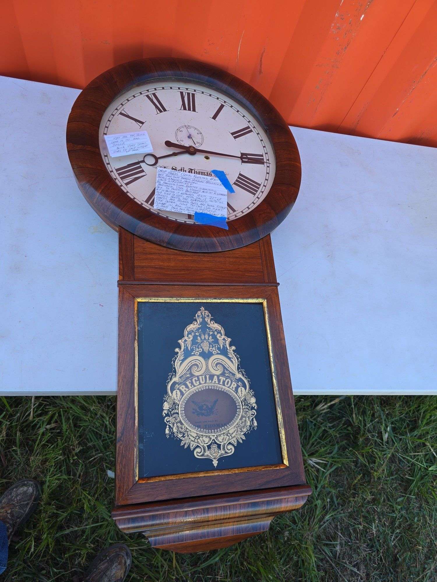 LARGE AWESOME SETH THOMAS WALL CLOCK WORKS