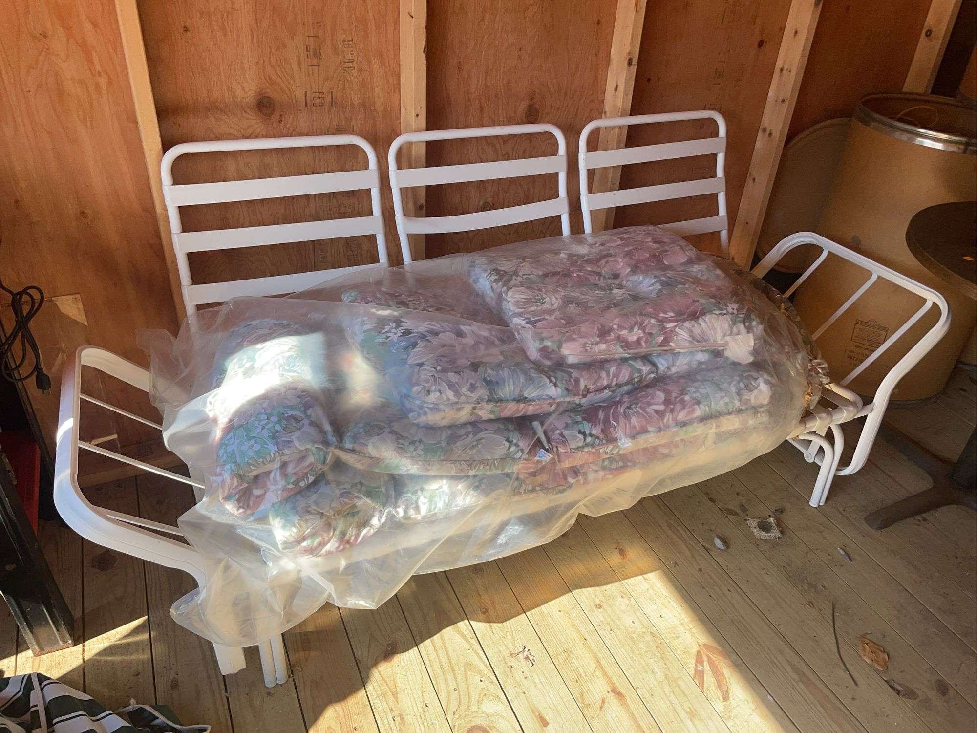 Outdoor couch with cushions