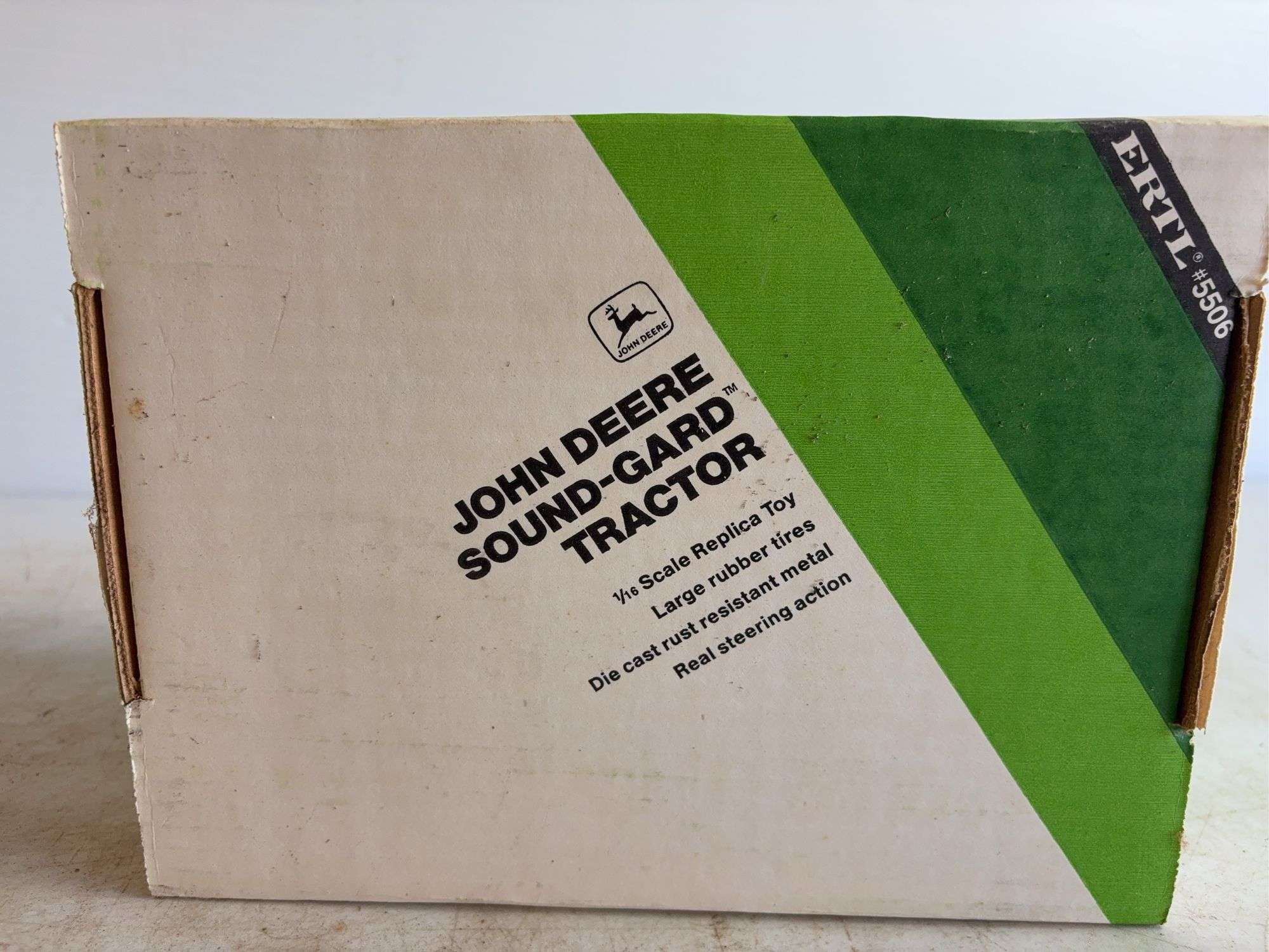 John Deere sound-gard diecast model tractor - 1/16 scale, dirty