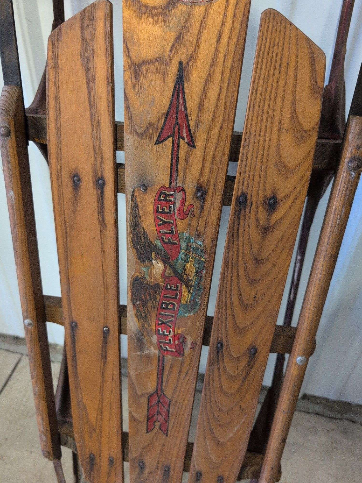 Vintage Flexible Flyer snow sled - 42" long