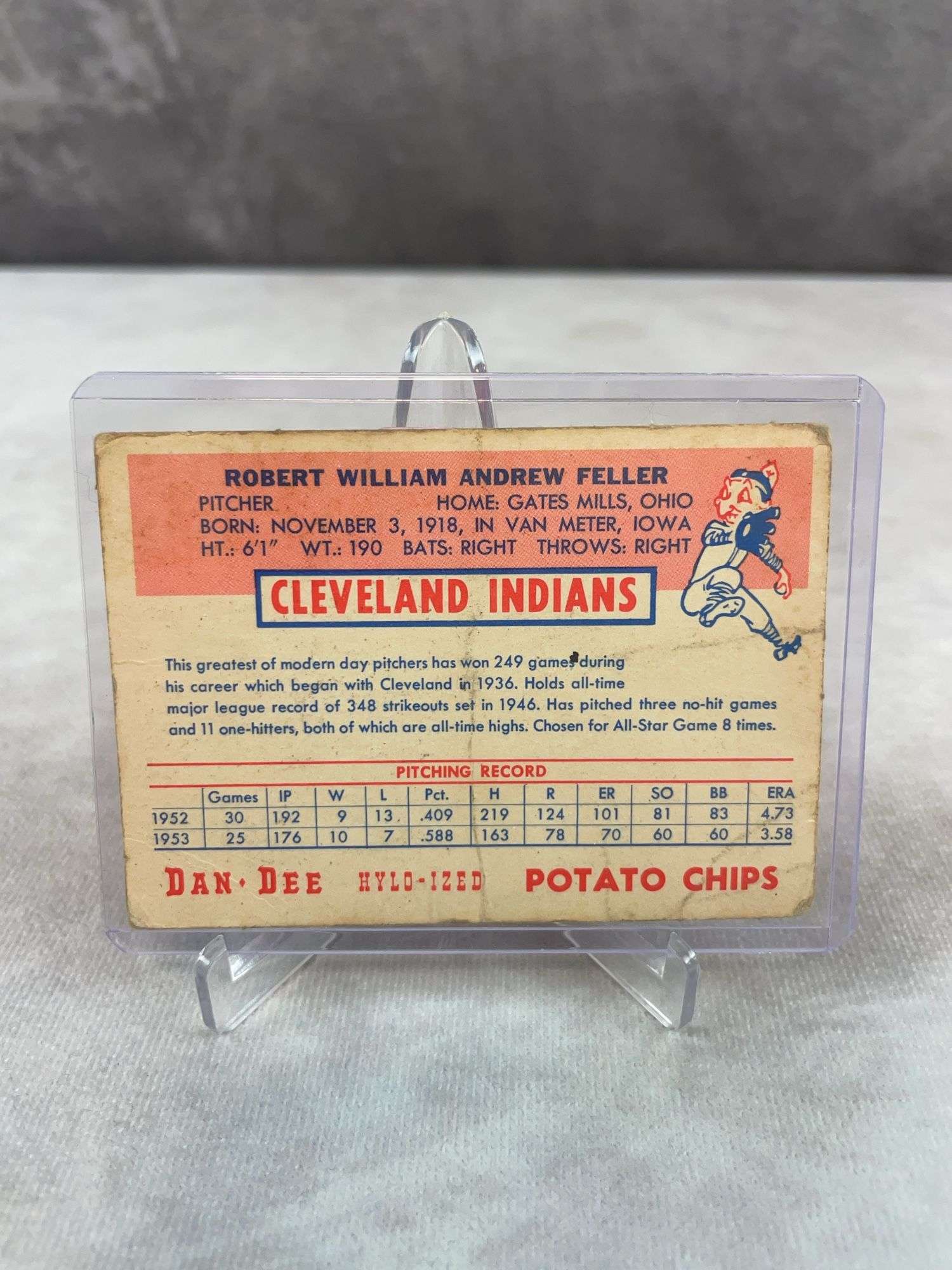 Dan-Dee Bob Feller card